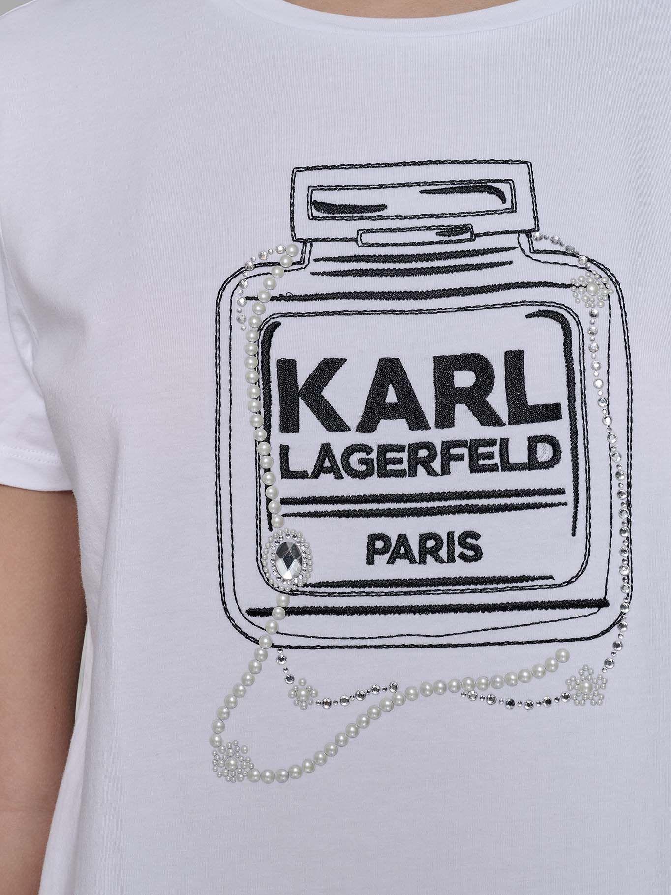 Polera estampado -perfume Karl Blanco Karl Lagerfeld-5