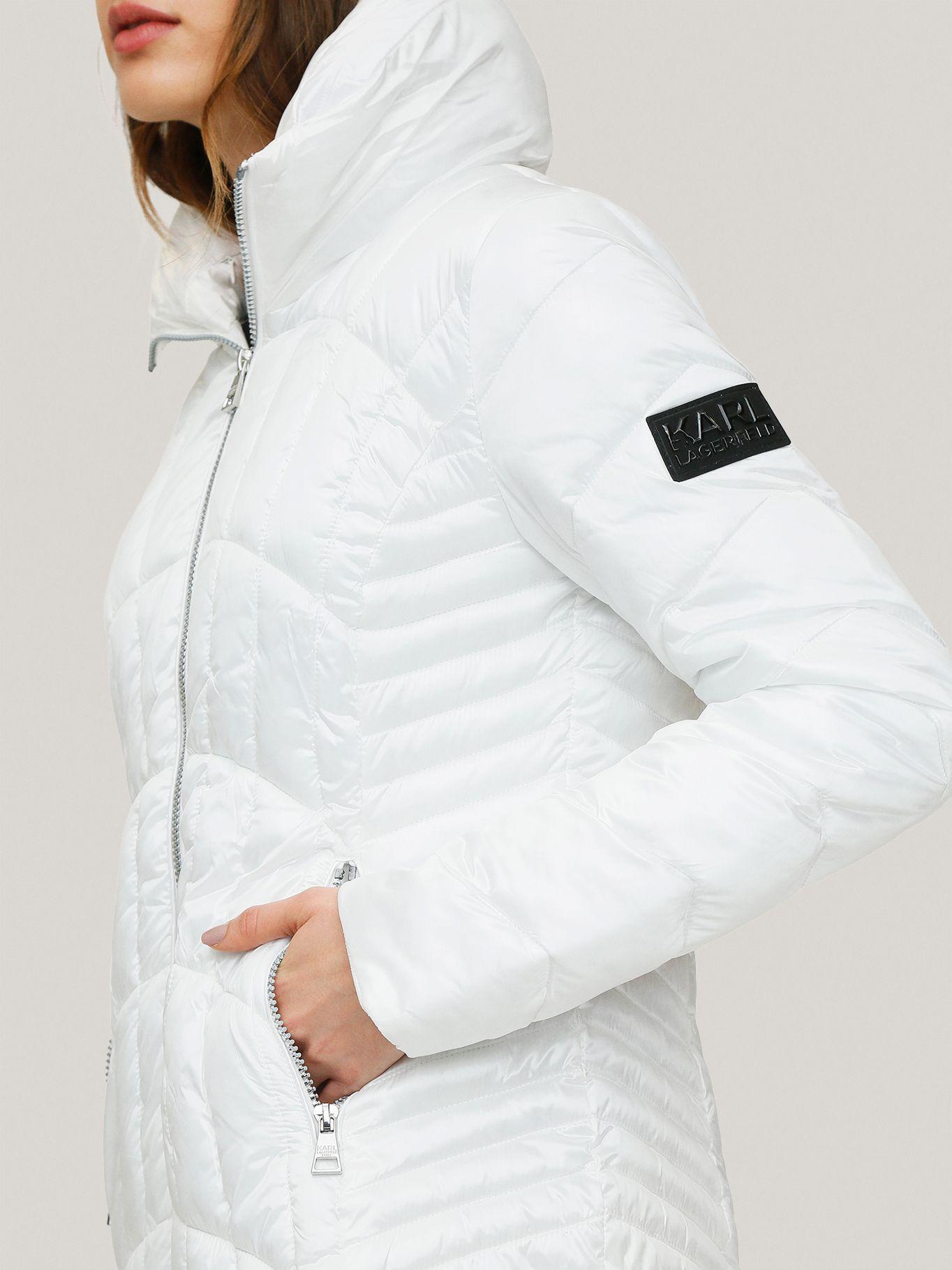 Chaqueta arrugada acolchada Blanco-4