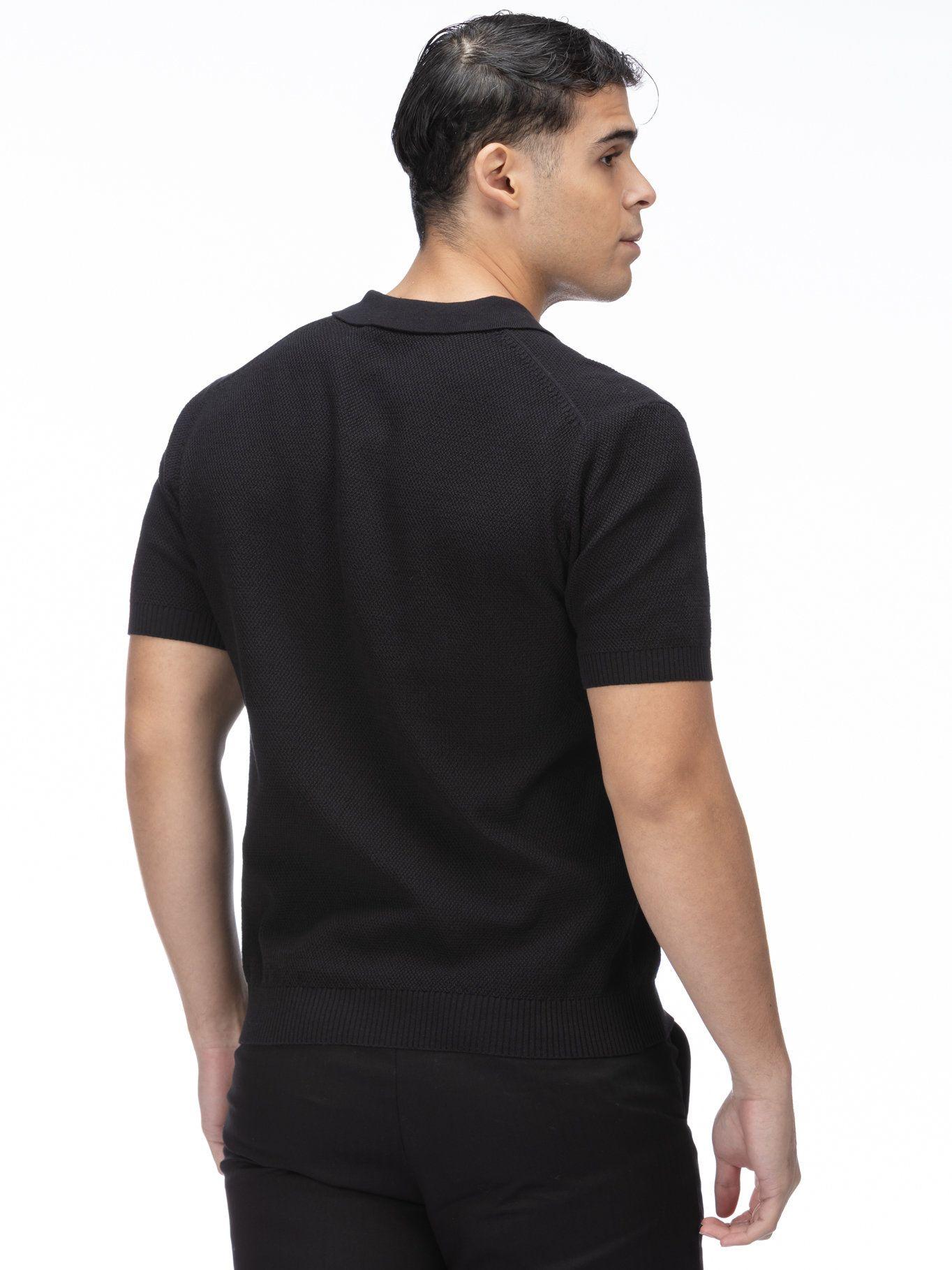 Polo de punto con parche de goma Negro Karl Lagerfeld-3