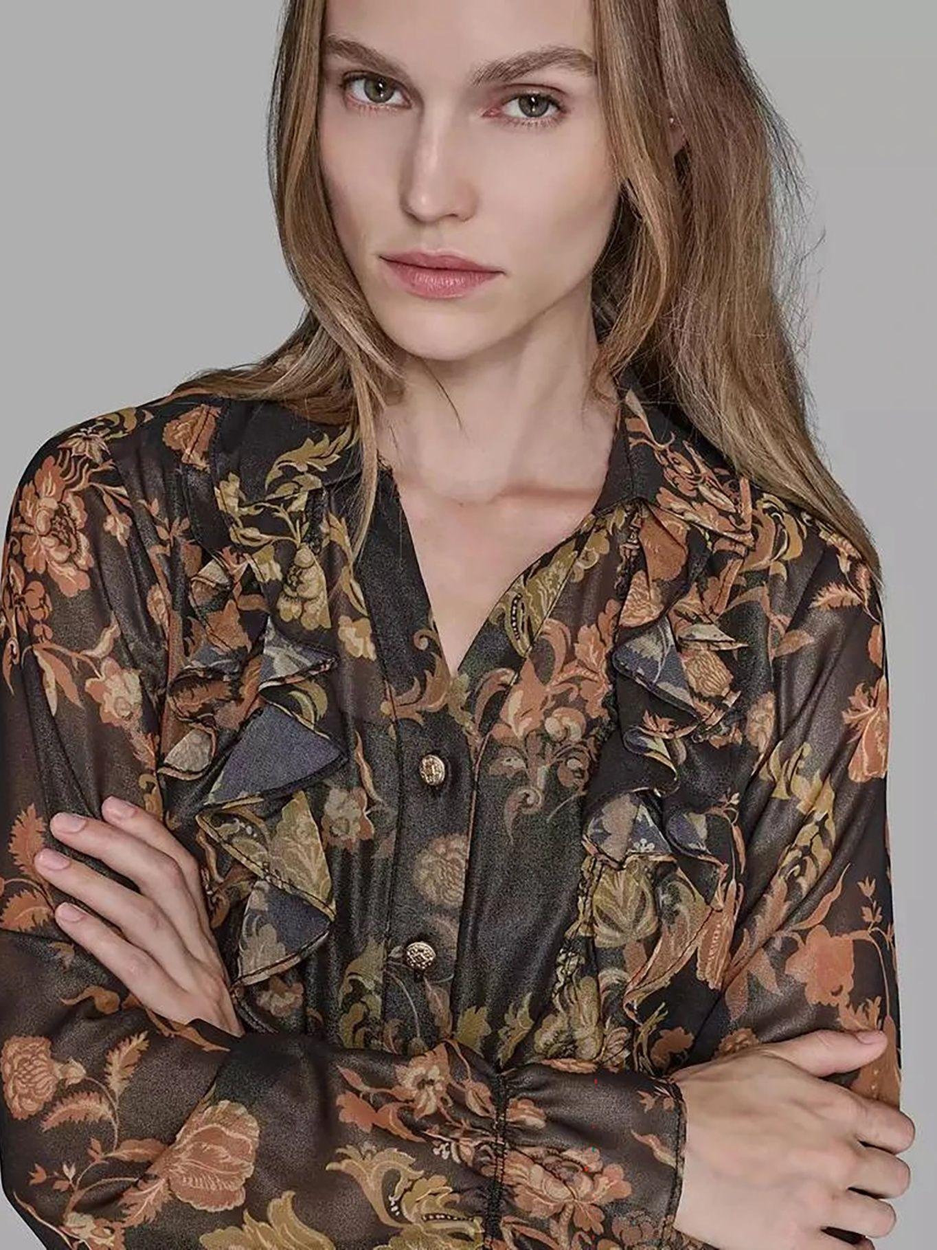 Blusa tejido fino detalles vuelo Café Karl Lagerfeld-4