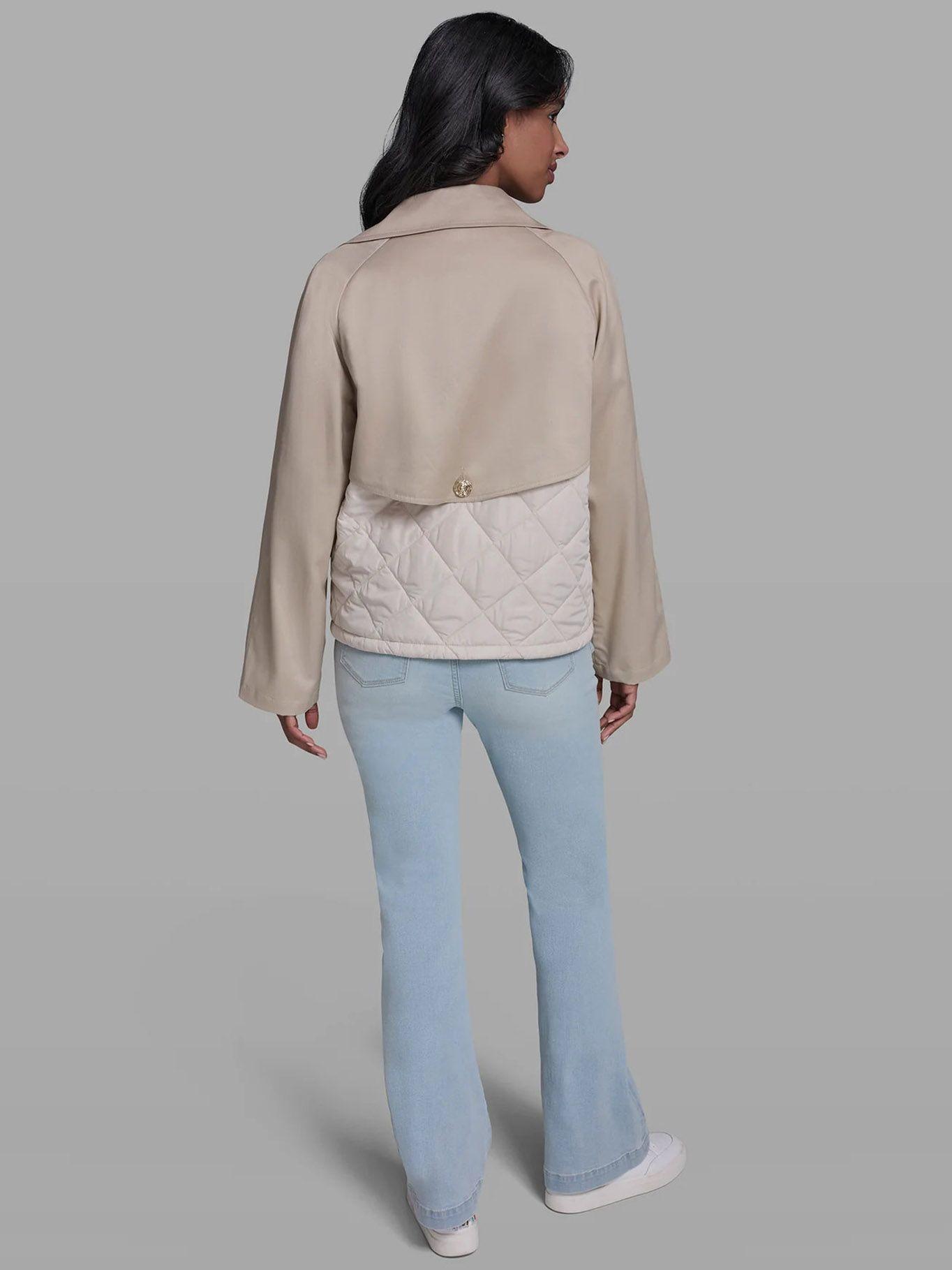Chaqueta cropped trench Beige Karl Lagerfeld-2