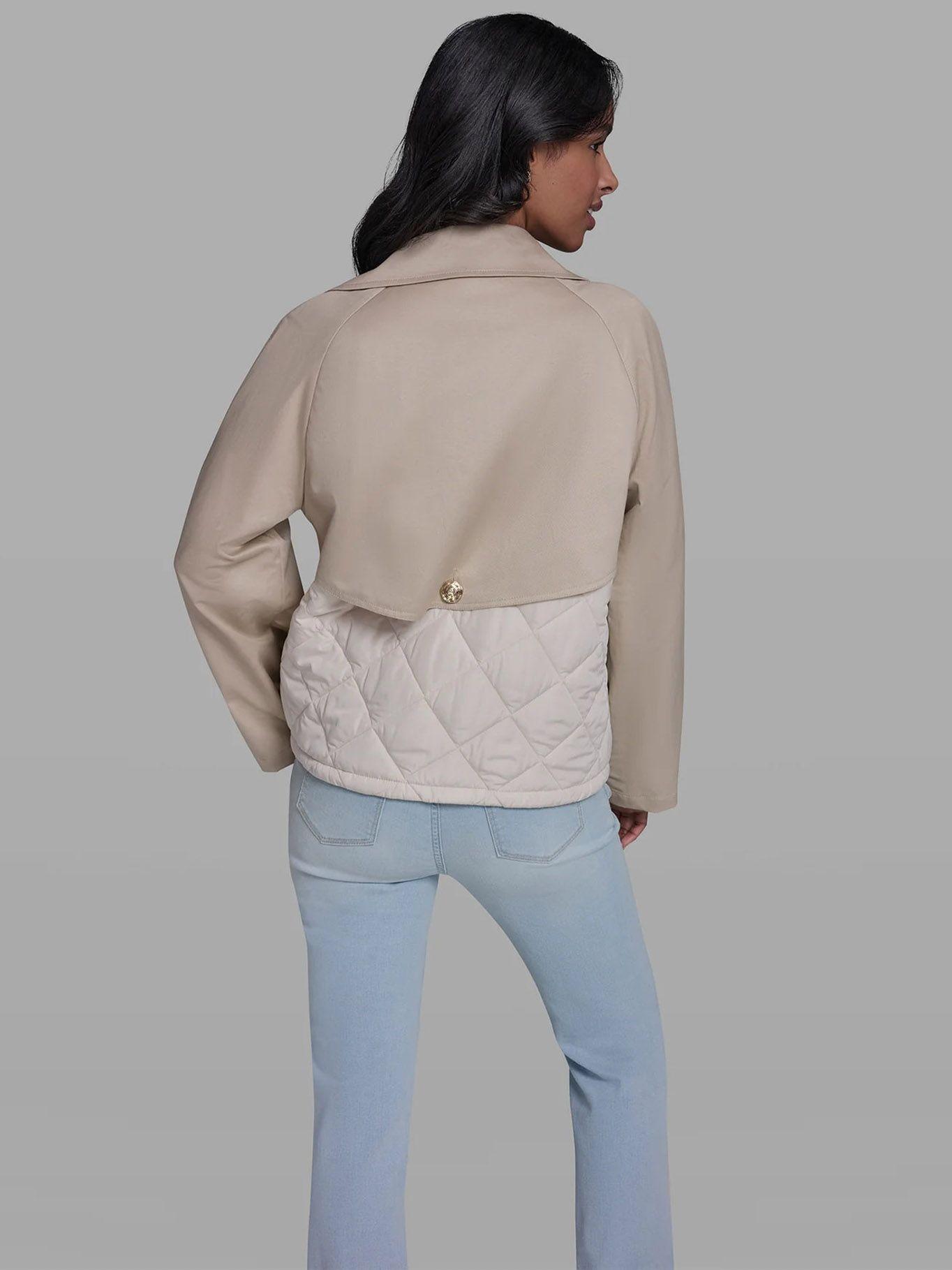 Chaqueta cropped trench Beige Karl Lagerfeld-3