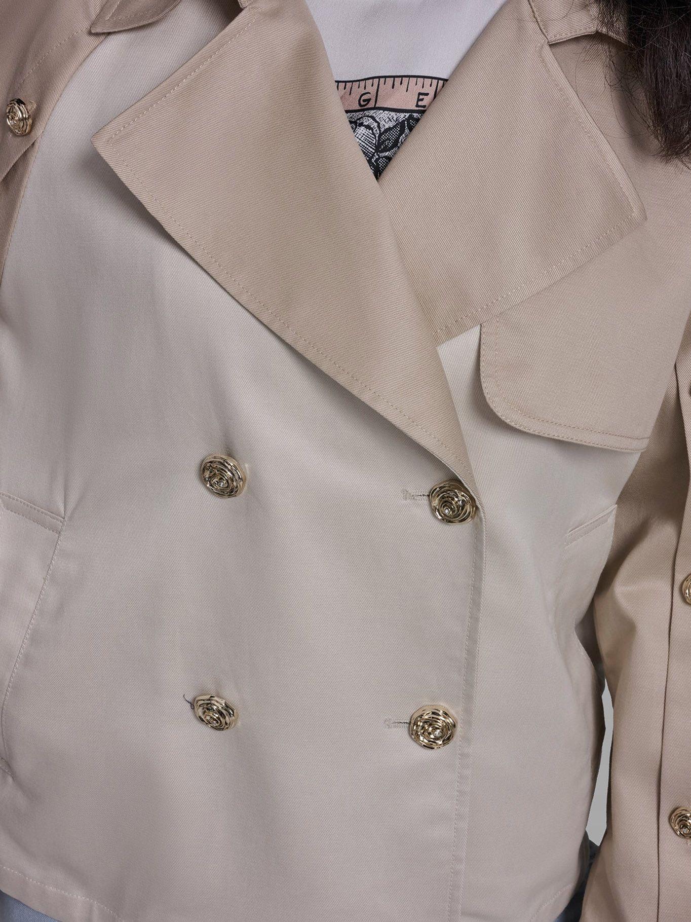 Chaqueta cropped trench Beige Karl Lagerfeld-5