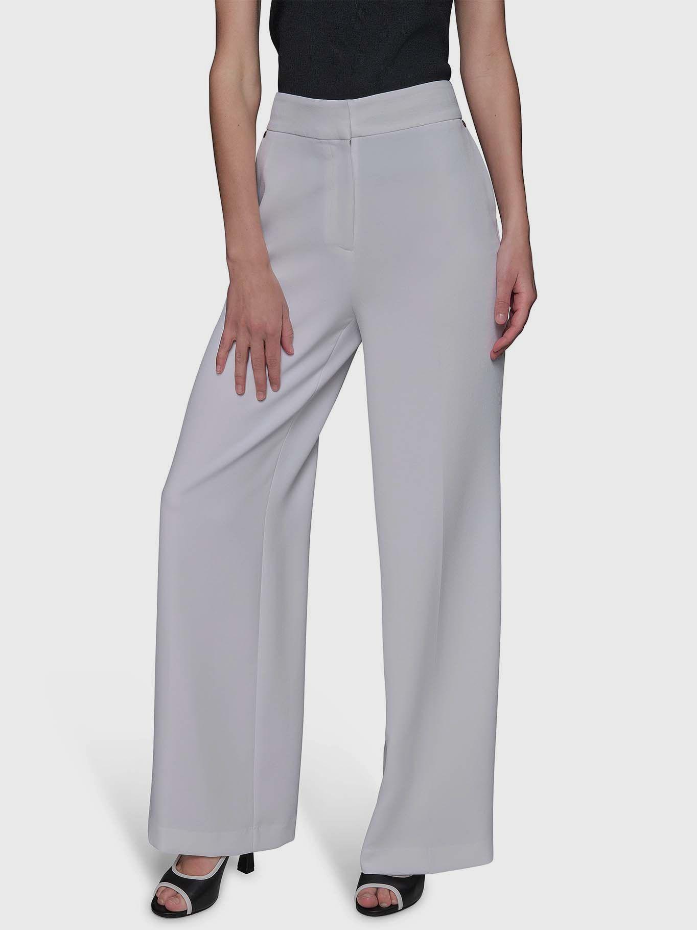 Pantalón pierna ancha - ESSENTIAL Blanco Karl Lagerfeld-0