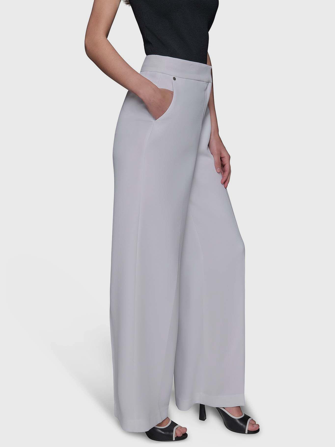 Pantalón pierna ancha - ESSENTIAL Blanco Karl Lagerfeld-3