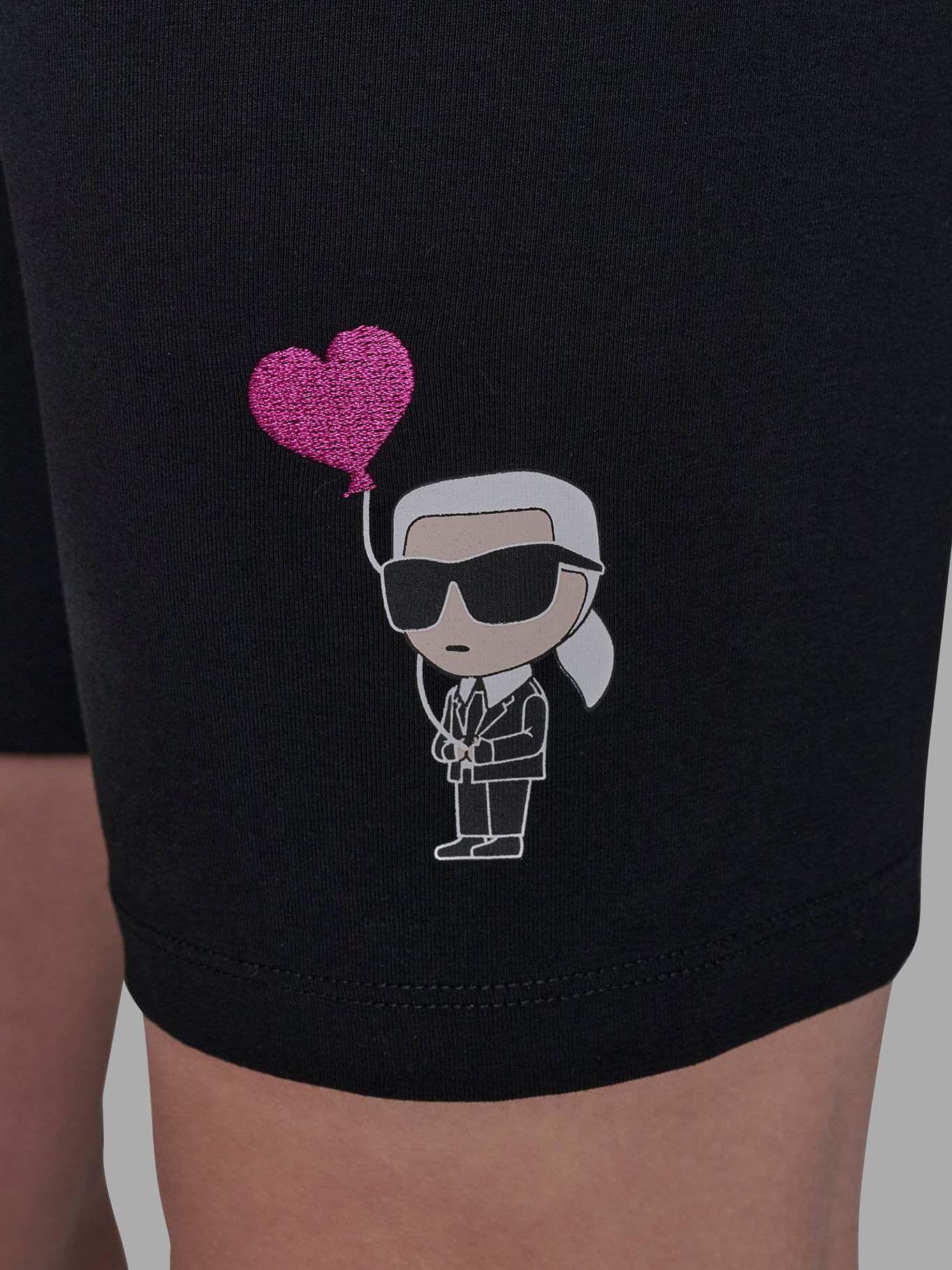 Short biker mini Karl ESSENTIALS Negro Karl Lagerfeld-4