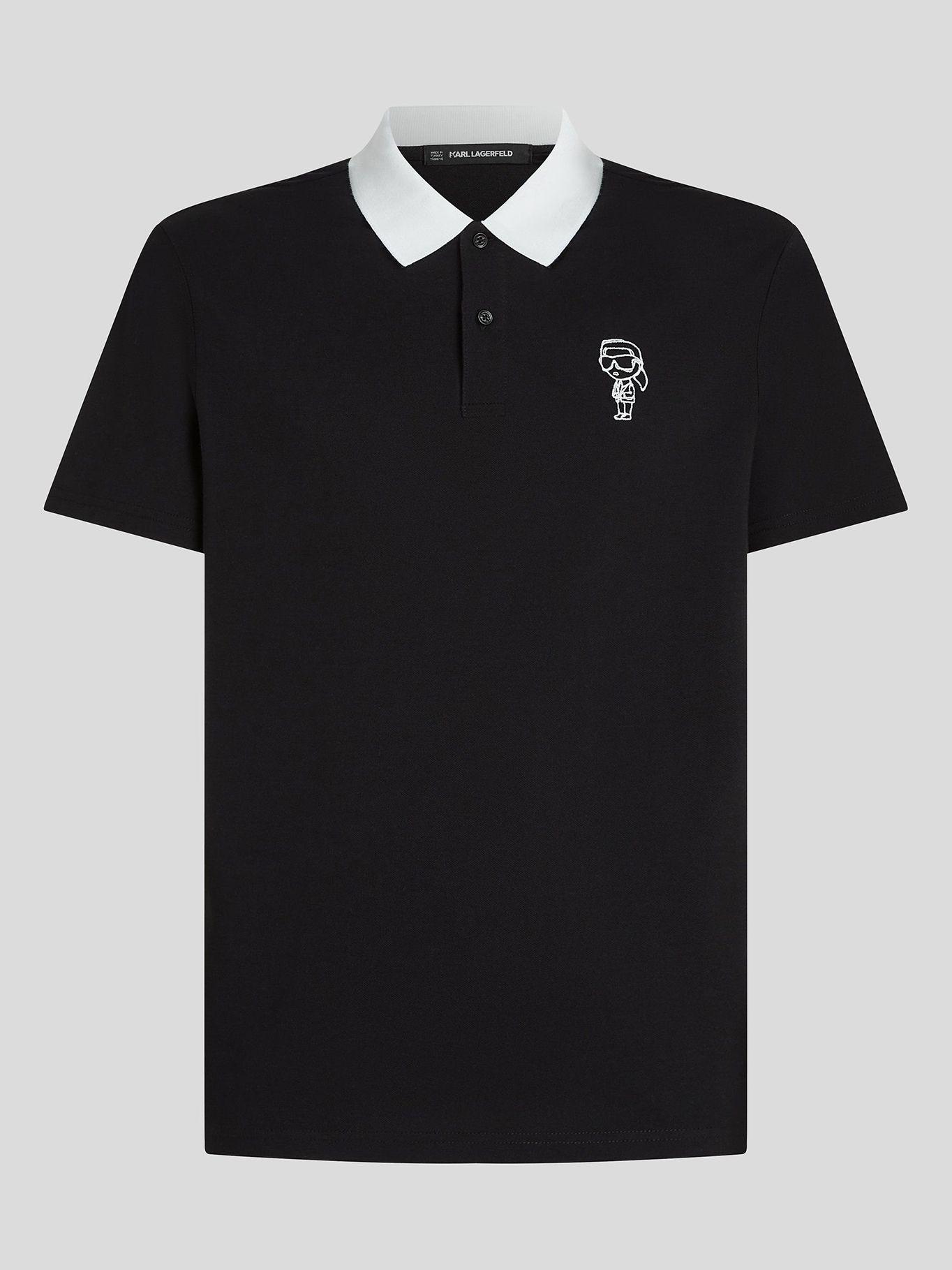 Polo con estampado Ikon Sketch Negro Karl Lagerfeld-0