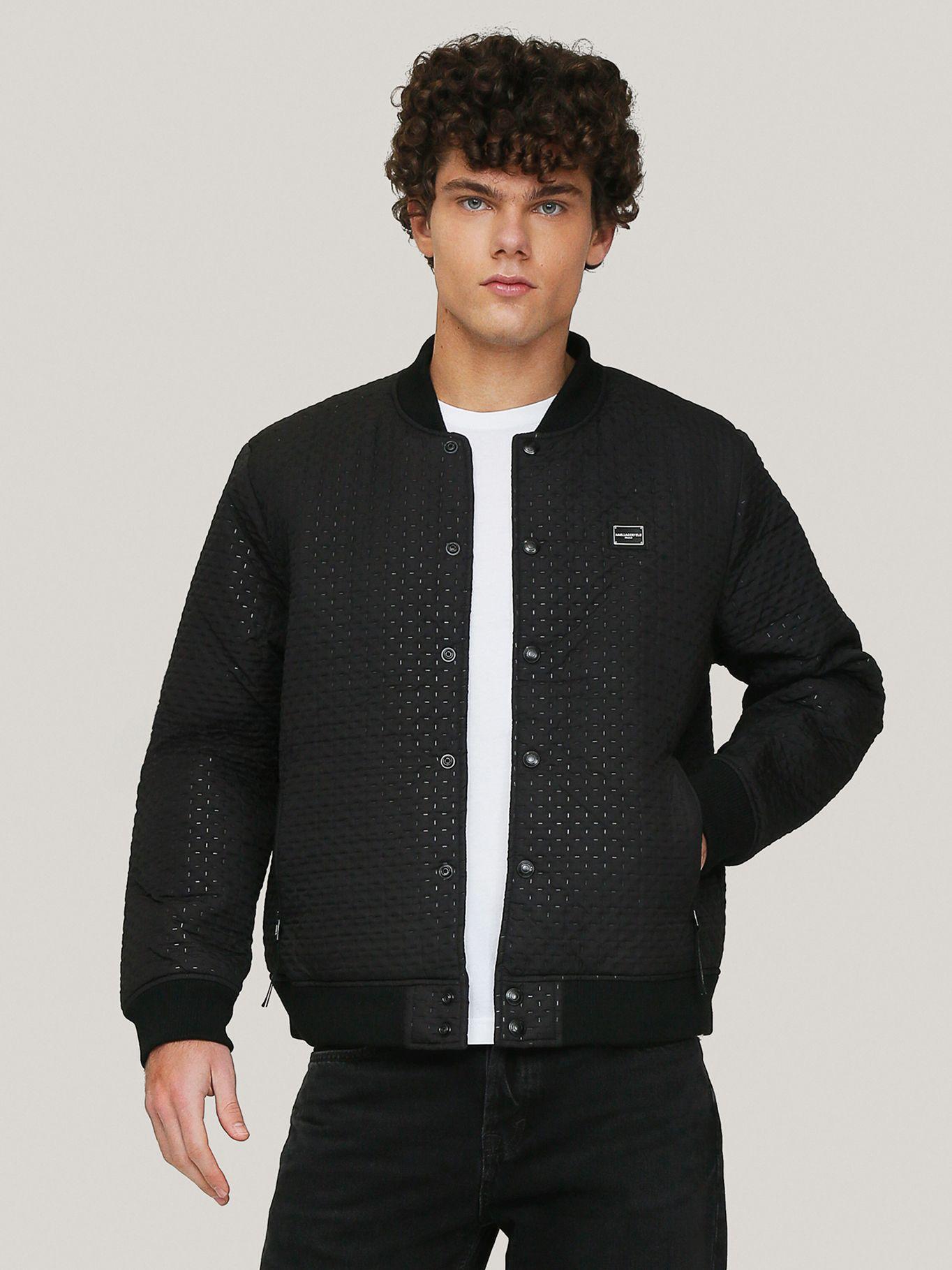 Chaqueta bomber acolchada Negr-0