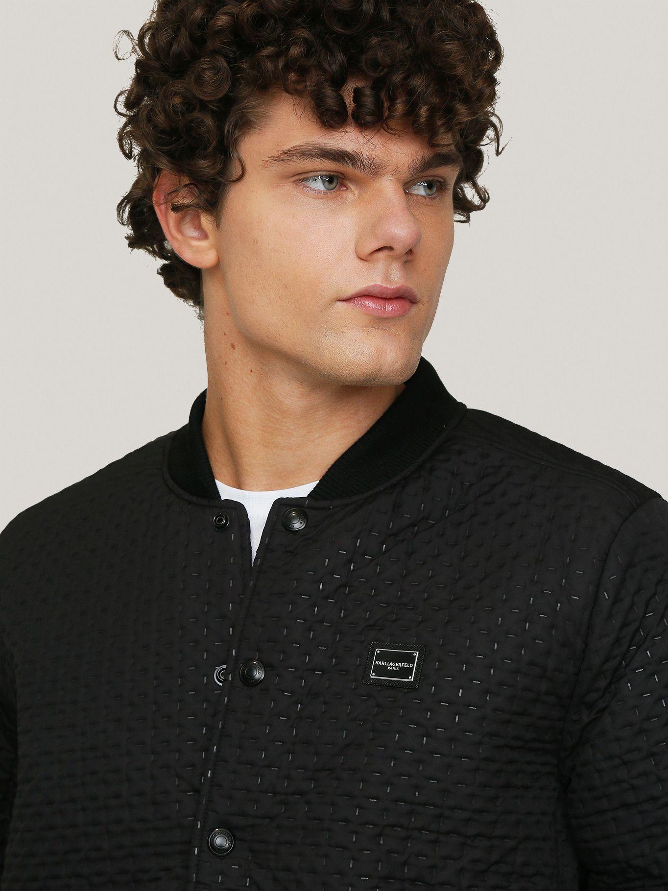 Chaqueta bomber acolchada Negr-4