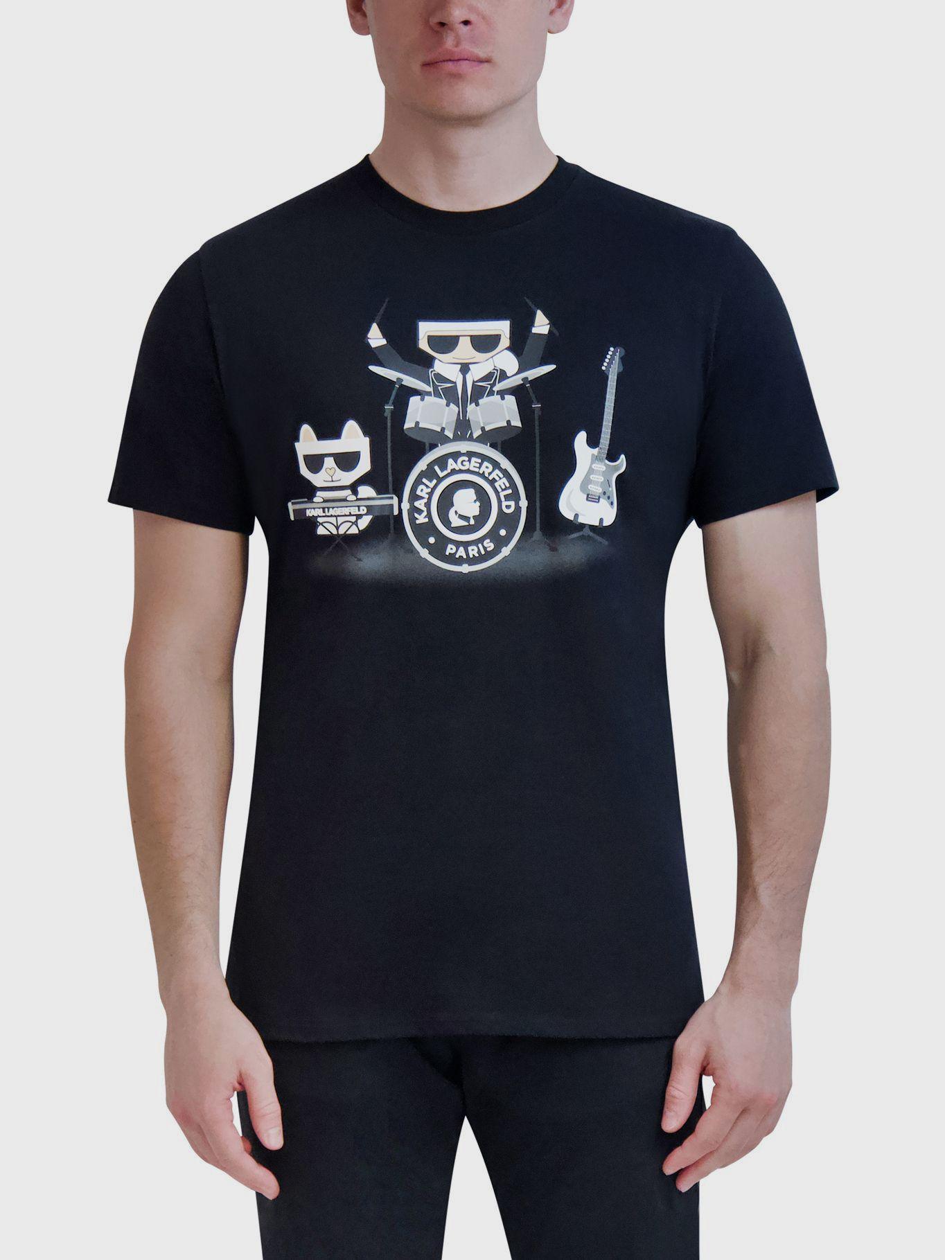 Polera de band Kocktail Negro Karl Lagerfeld-0
