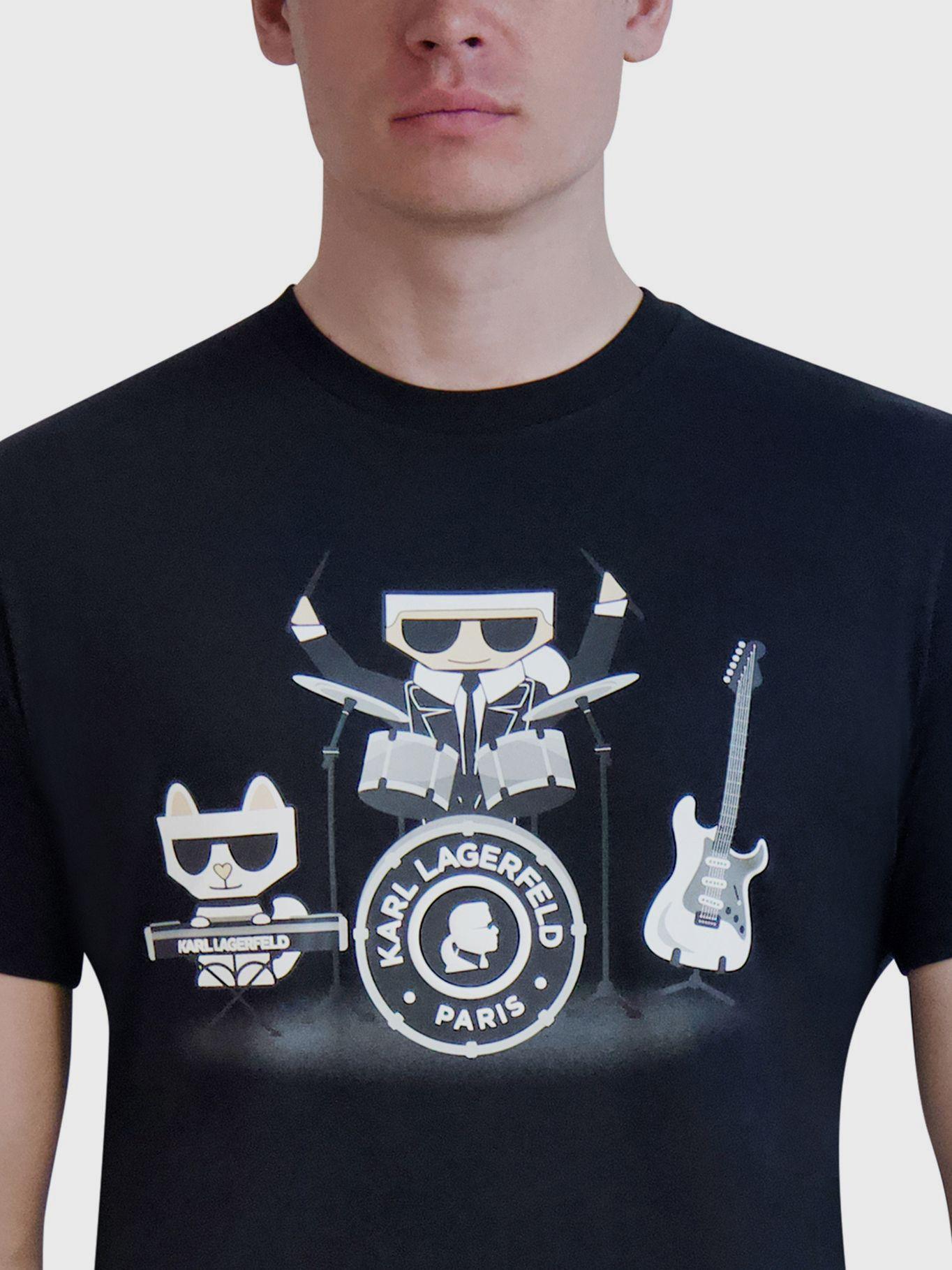 Polera de band Kocktail Negro Karl Lagerfeld-3