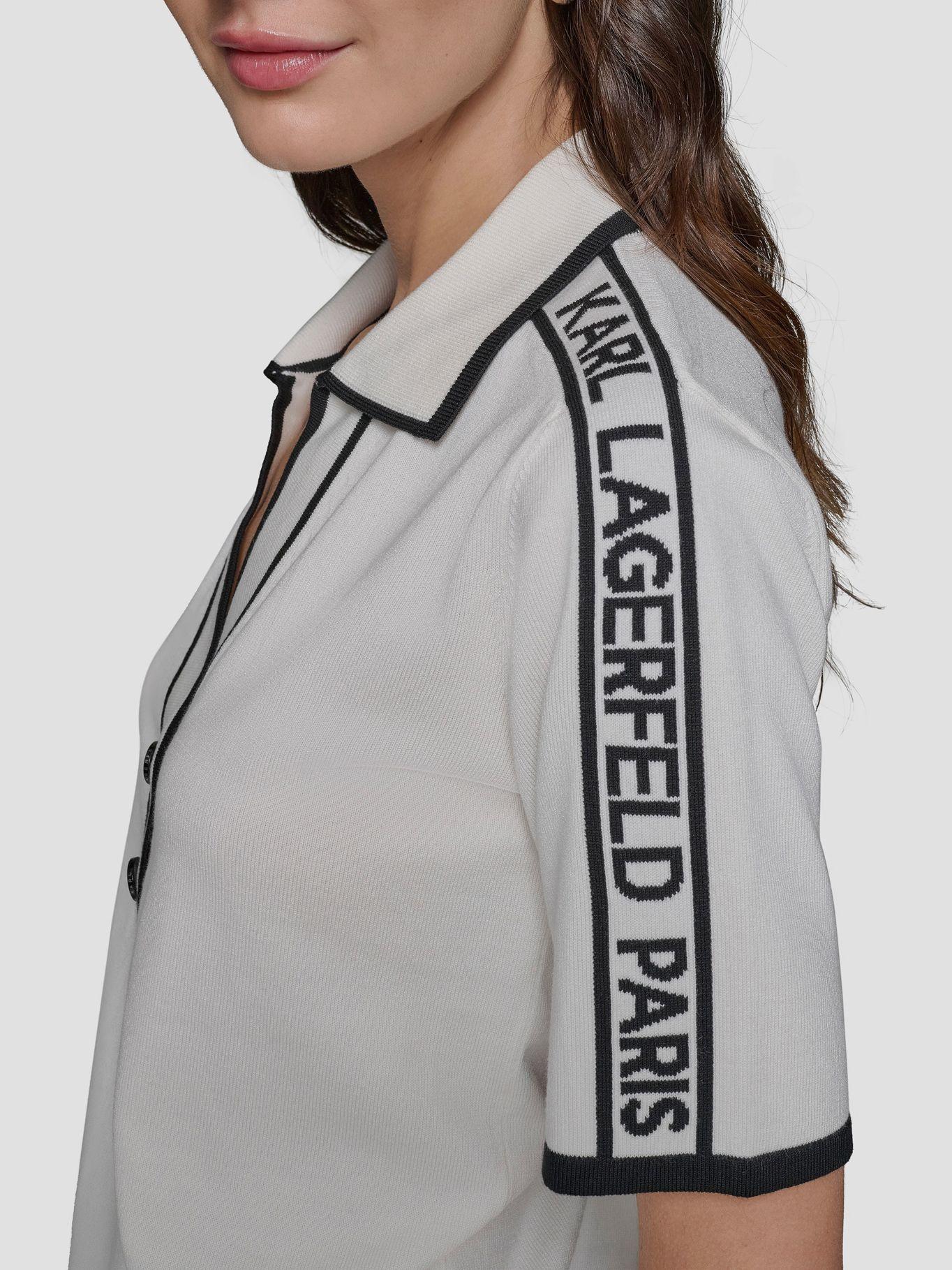 Sweater tipo polo con logotipo Blanco-5