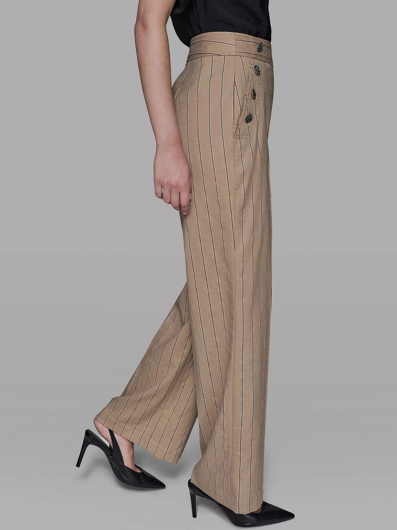 Pantalón rayas detalles náuticos Beige Karl Lagerfeld-3