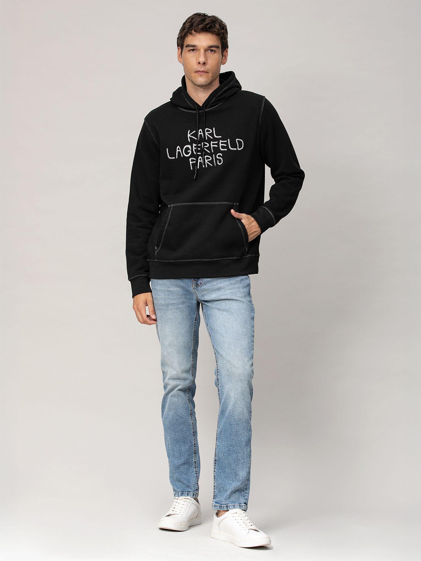 Polerón con logo gráfico en relieve de cinta Negro-1