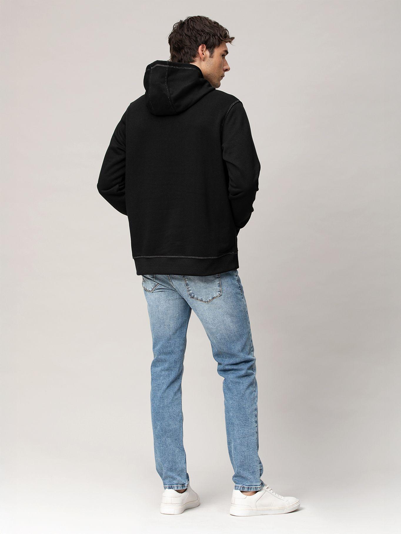 Polerón con logo gráfico en relieve de cinta Negro-2