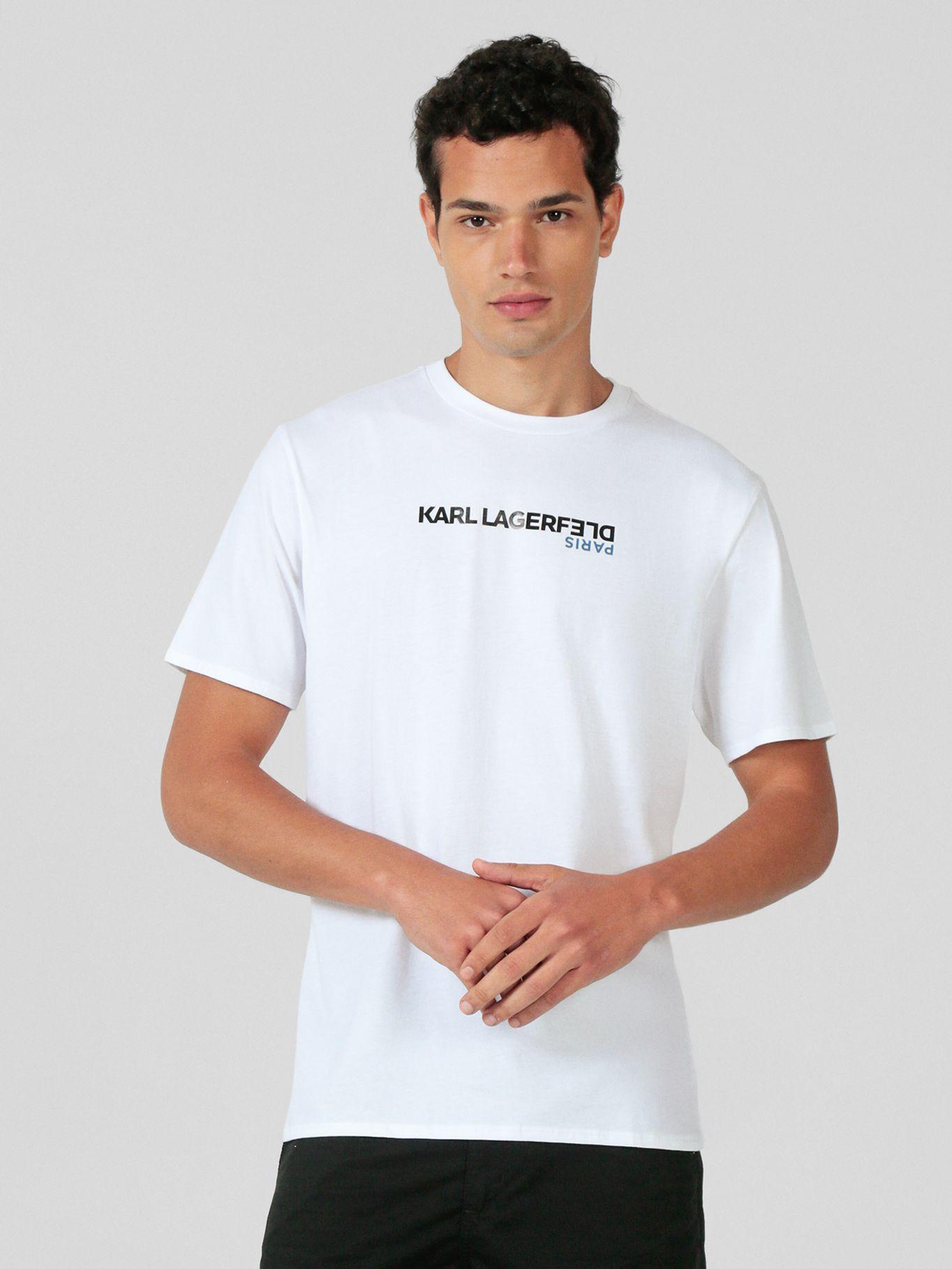 Polera con logo invertido Blanco Karl Lagerfeld-0
