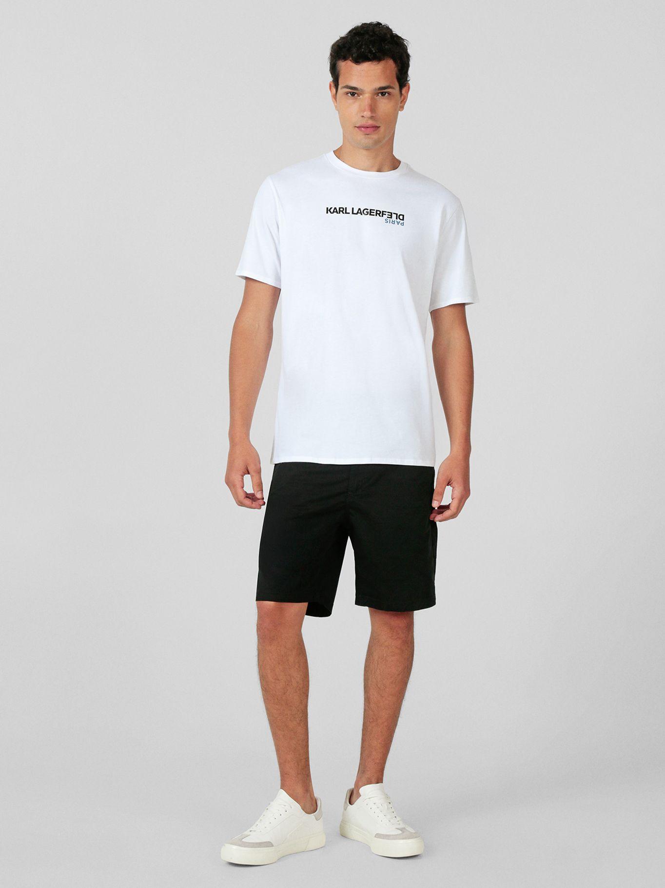 Polera con logo invertido Blanco Karl Lagerfeld-1