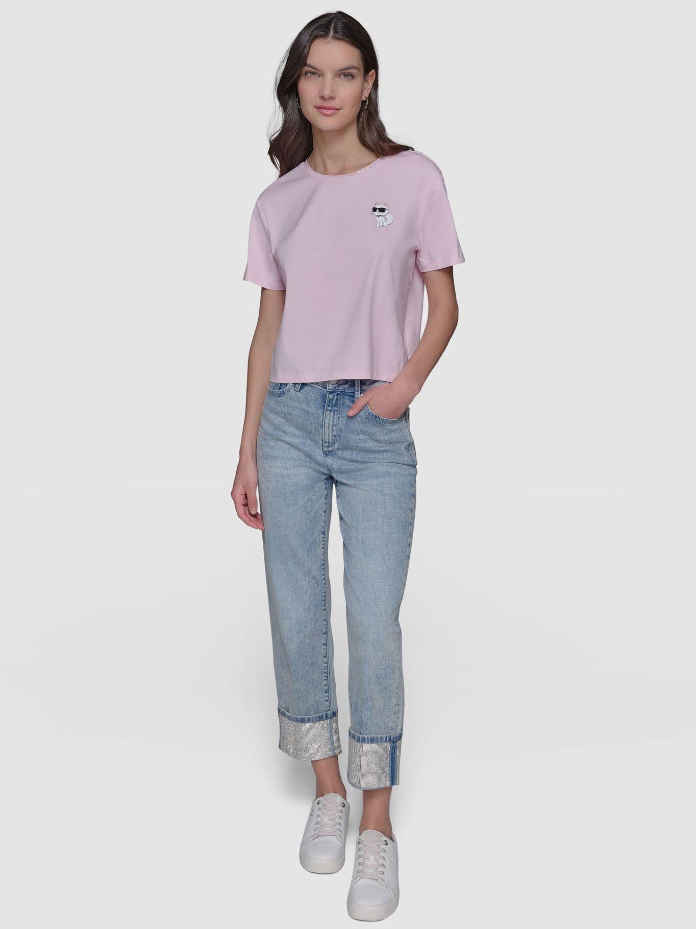 Polera con pequeño de Choupette Lila Karl Lagerfeld-1