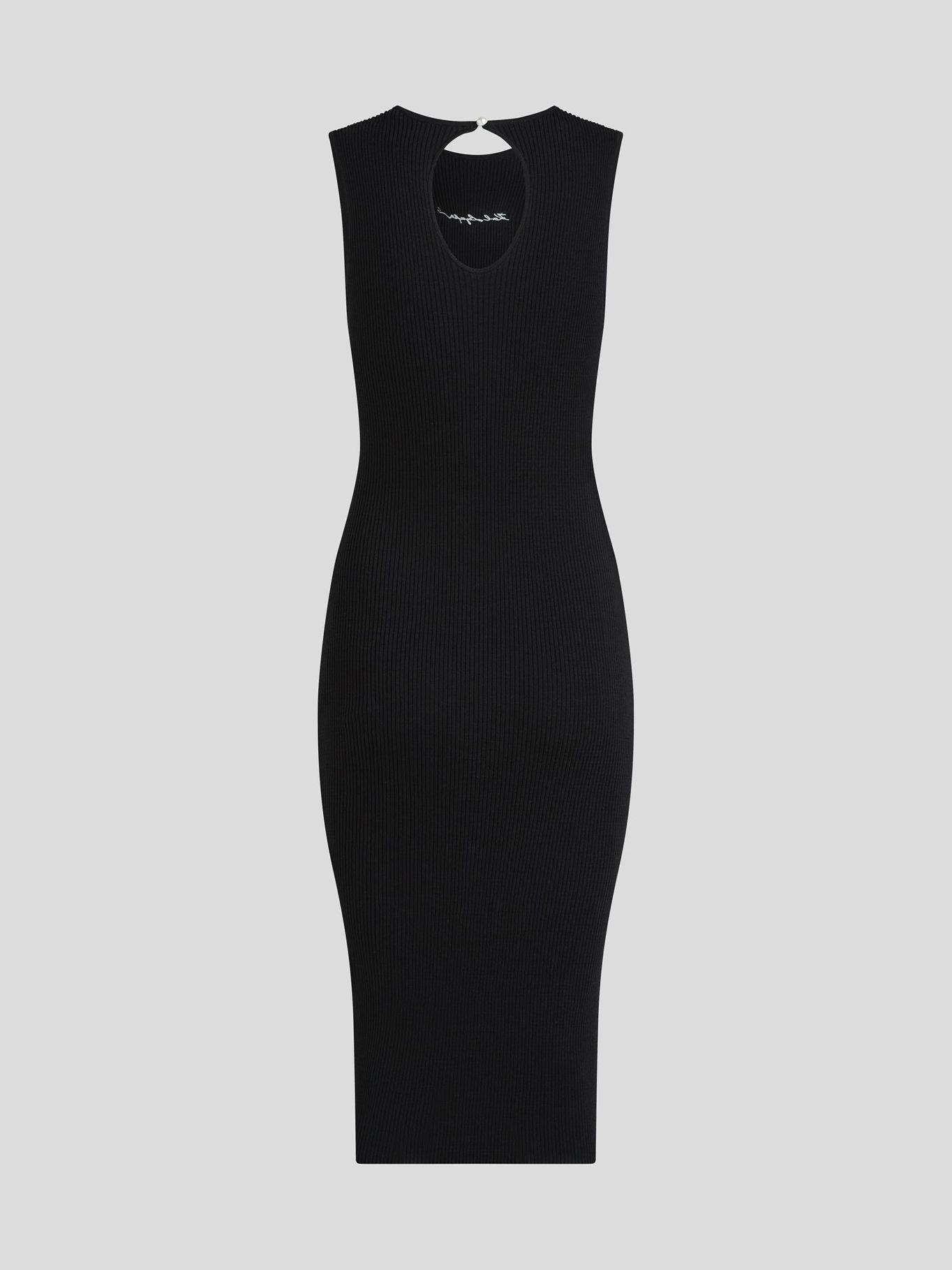 Vestido de punto con firma bordada Negro Karl Lagerfeld-1