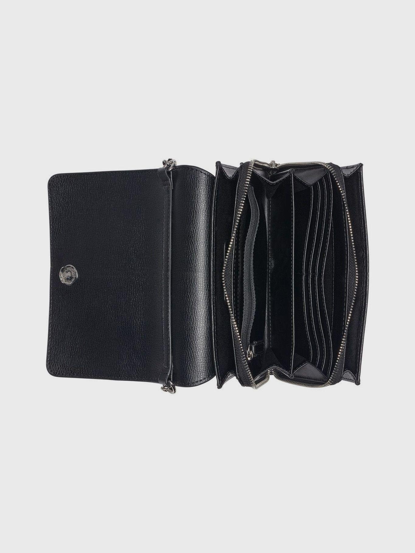 Cartera cruzada con cadena de dijes - Lourdes Negra-4