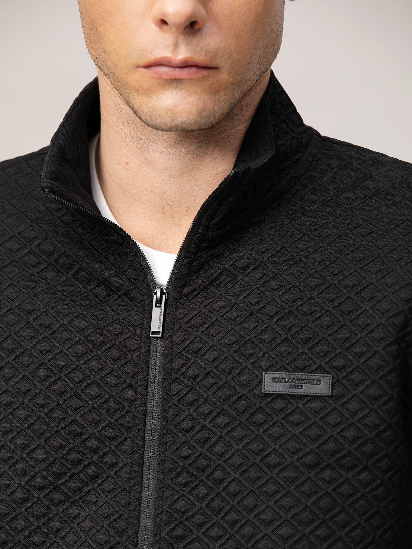 Chaqueta acolchada con cierre completo Negro Karl-4