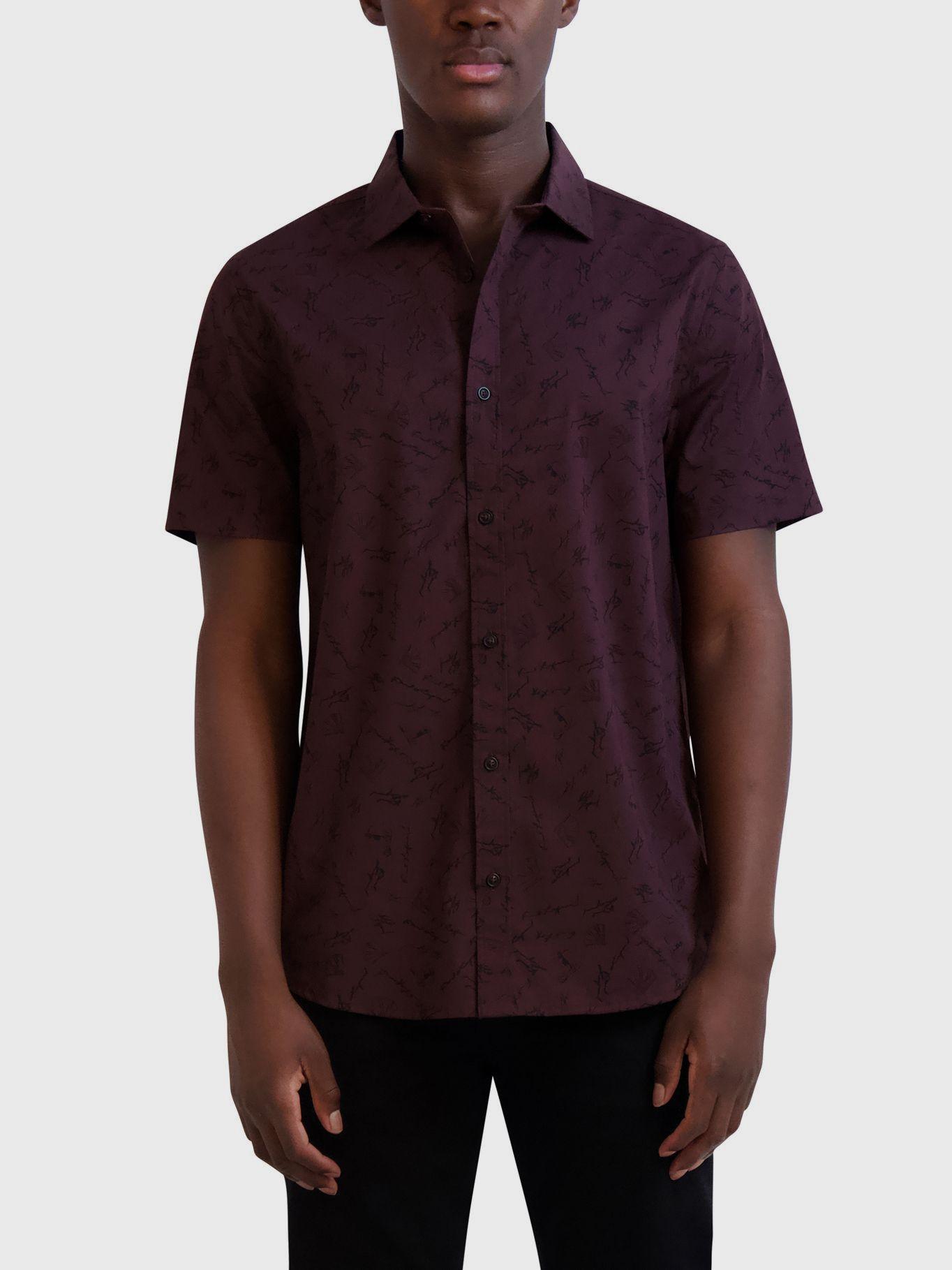 Camisa con estampado de firma de KARL-0