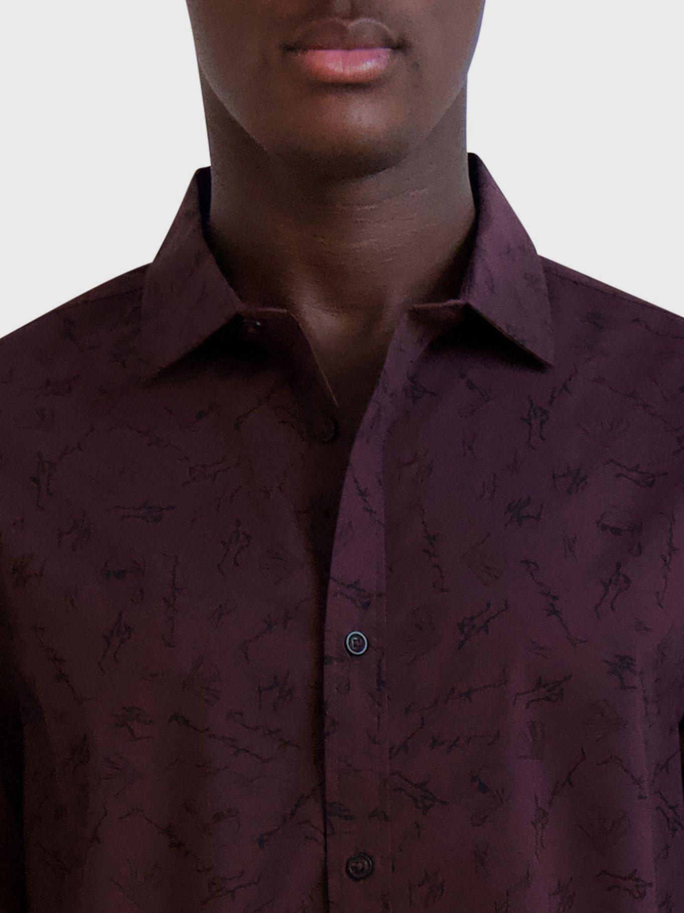 Camisa con estampado de firma de KARL-4