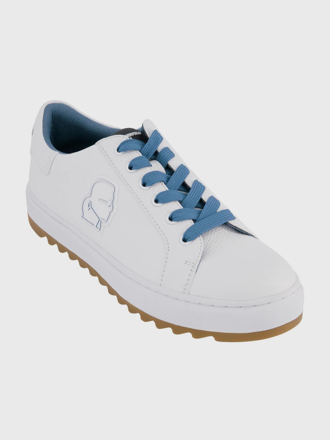 Zapatillas de cuero con parche Blancas-0