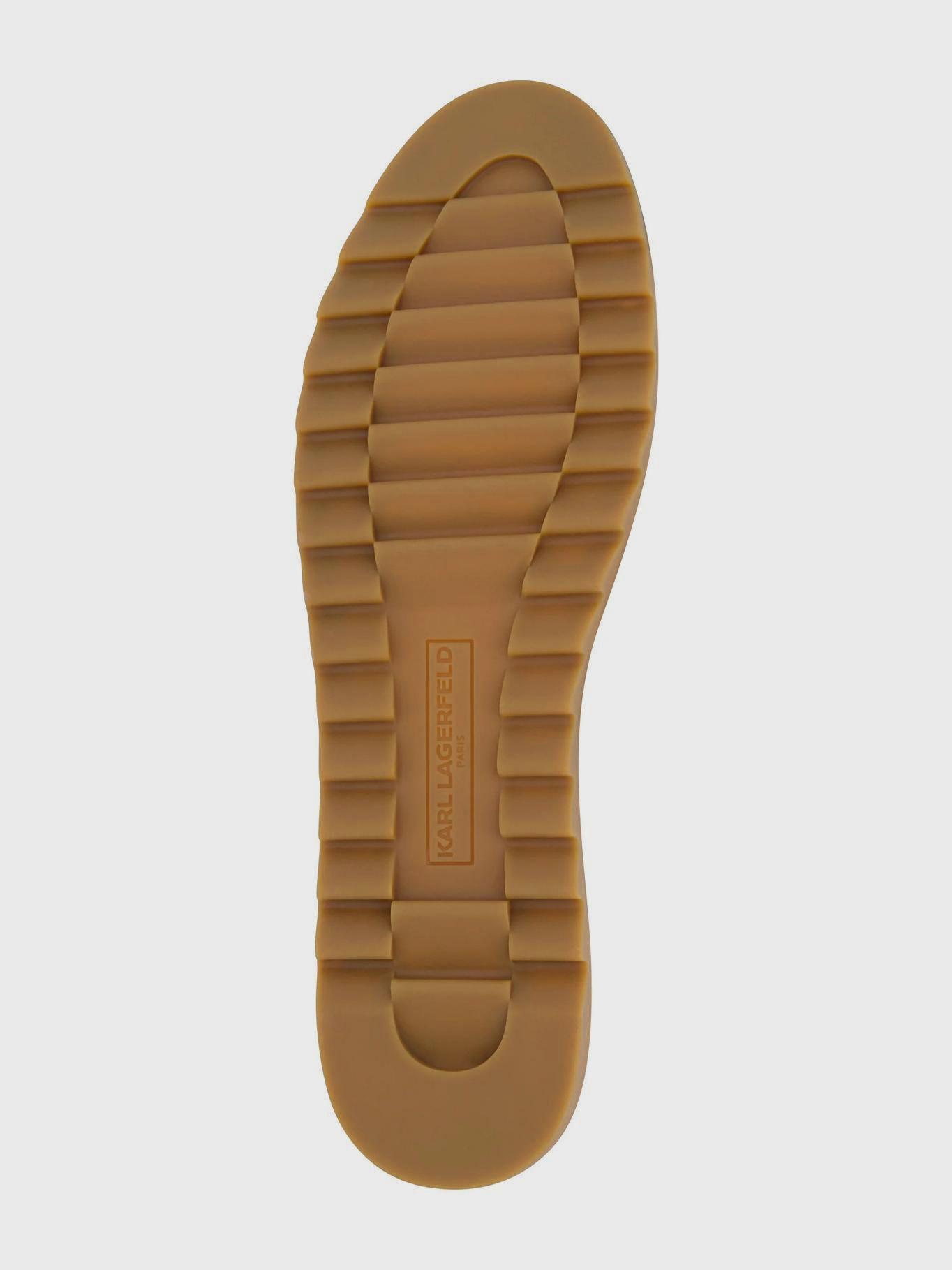 Zapatillas de cuero con parche Blancas-4