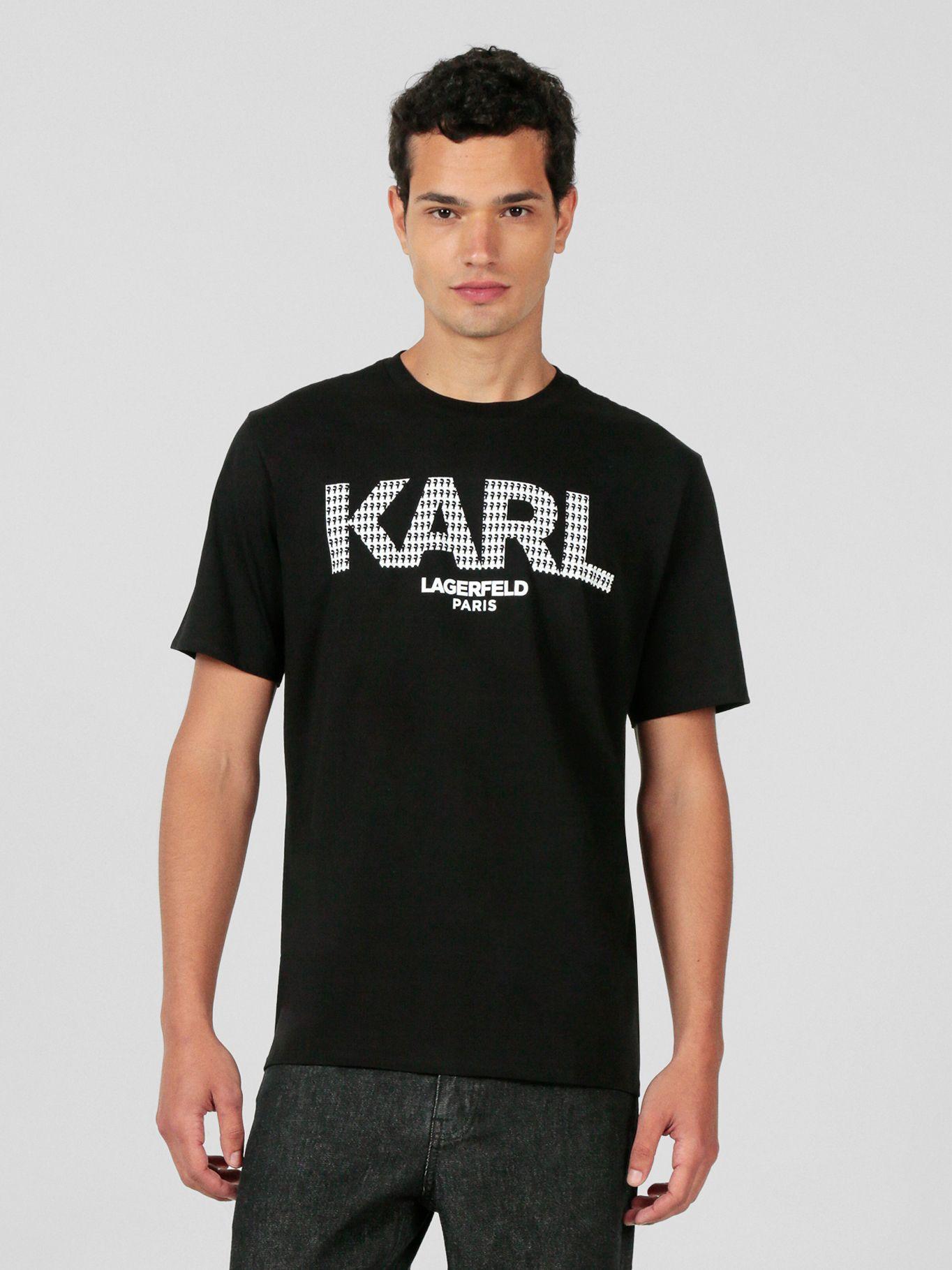 Polera con estampado color block Negro Karl Lagerfeld-0