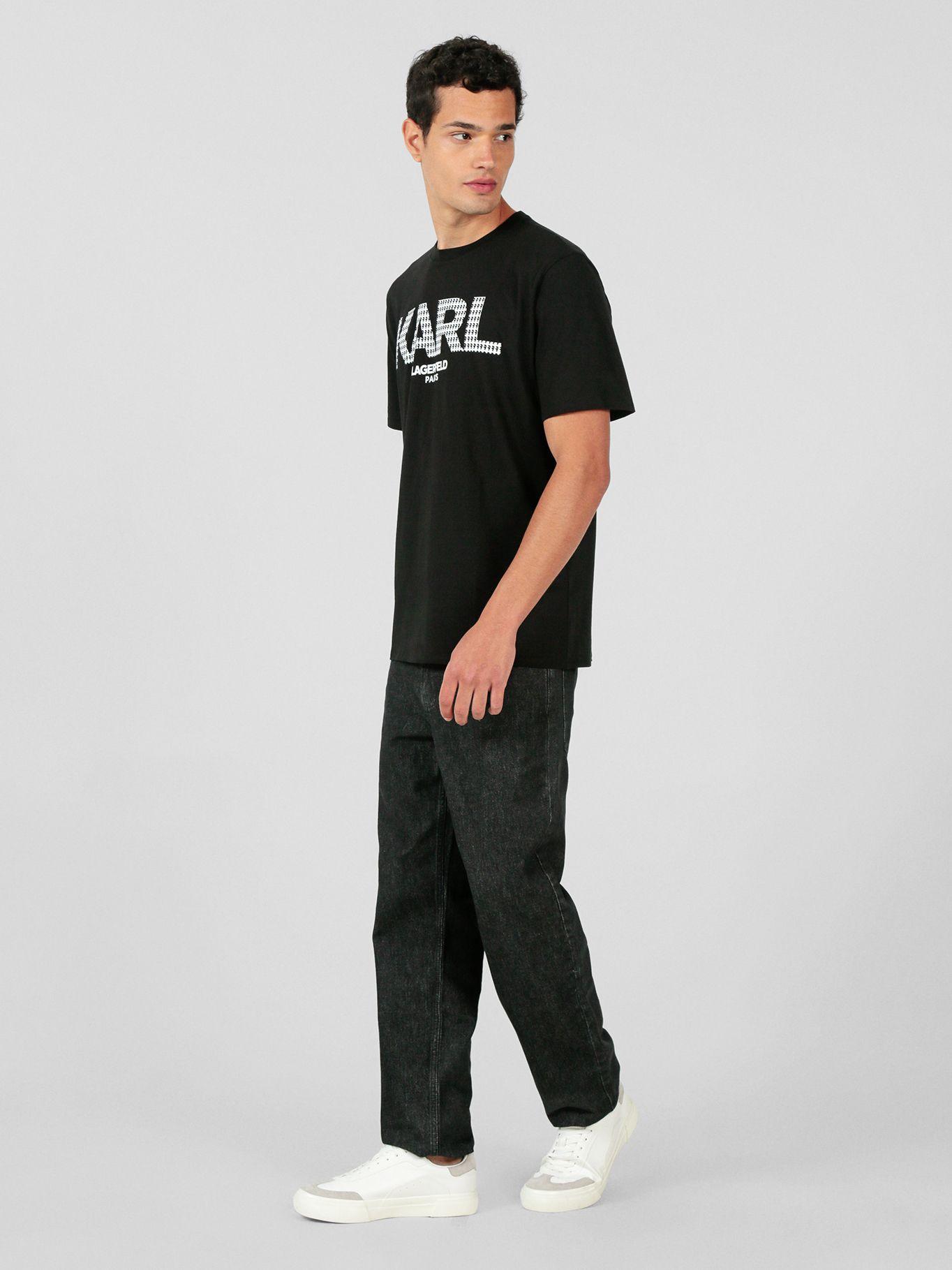 Polera con estampado color block Negro Karl Lagerfeld-1