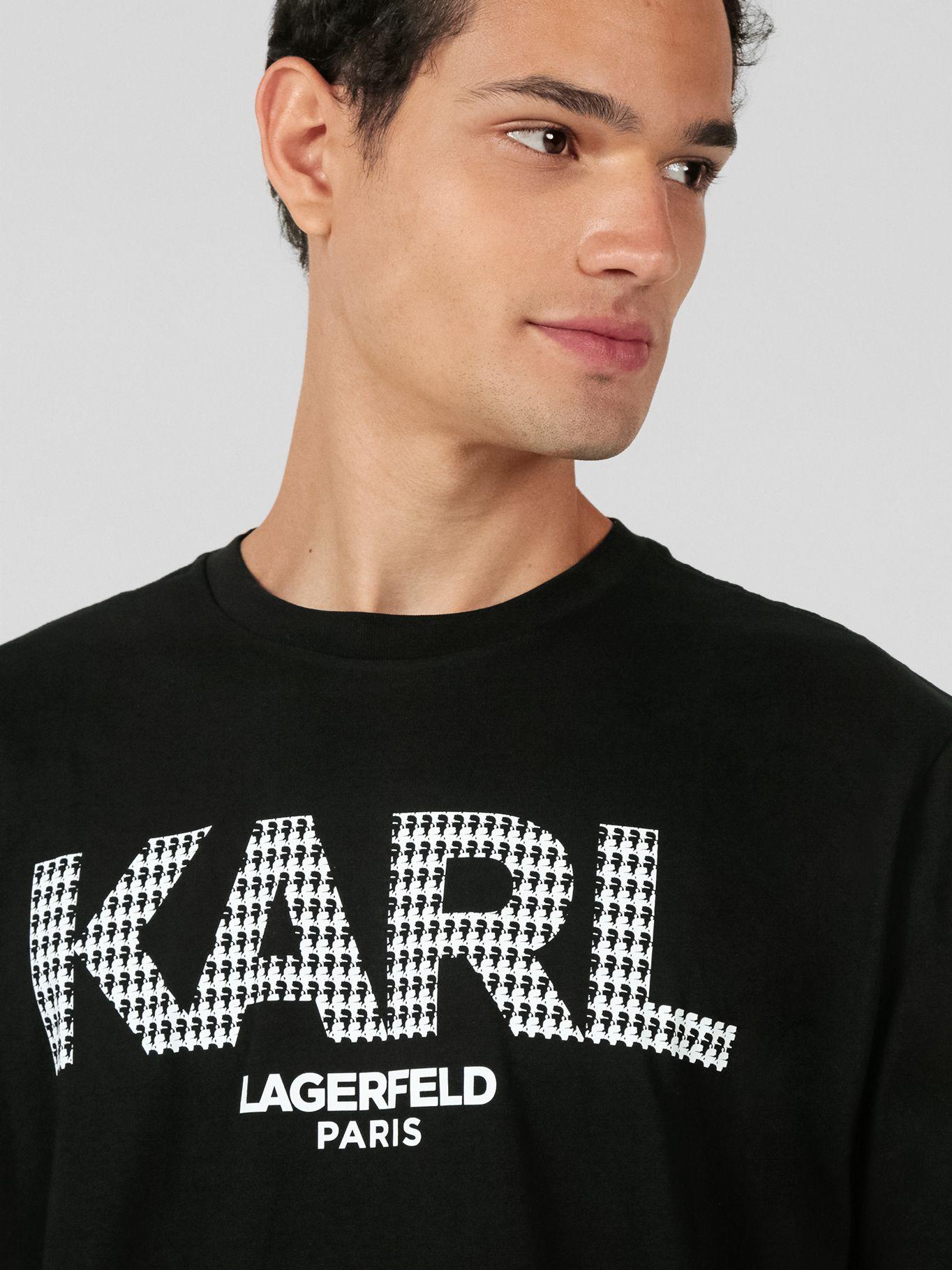 Polera con estampado color block Negro Karl Lagerfeld-4