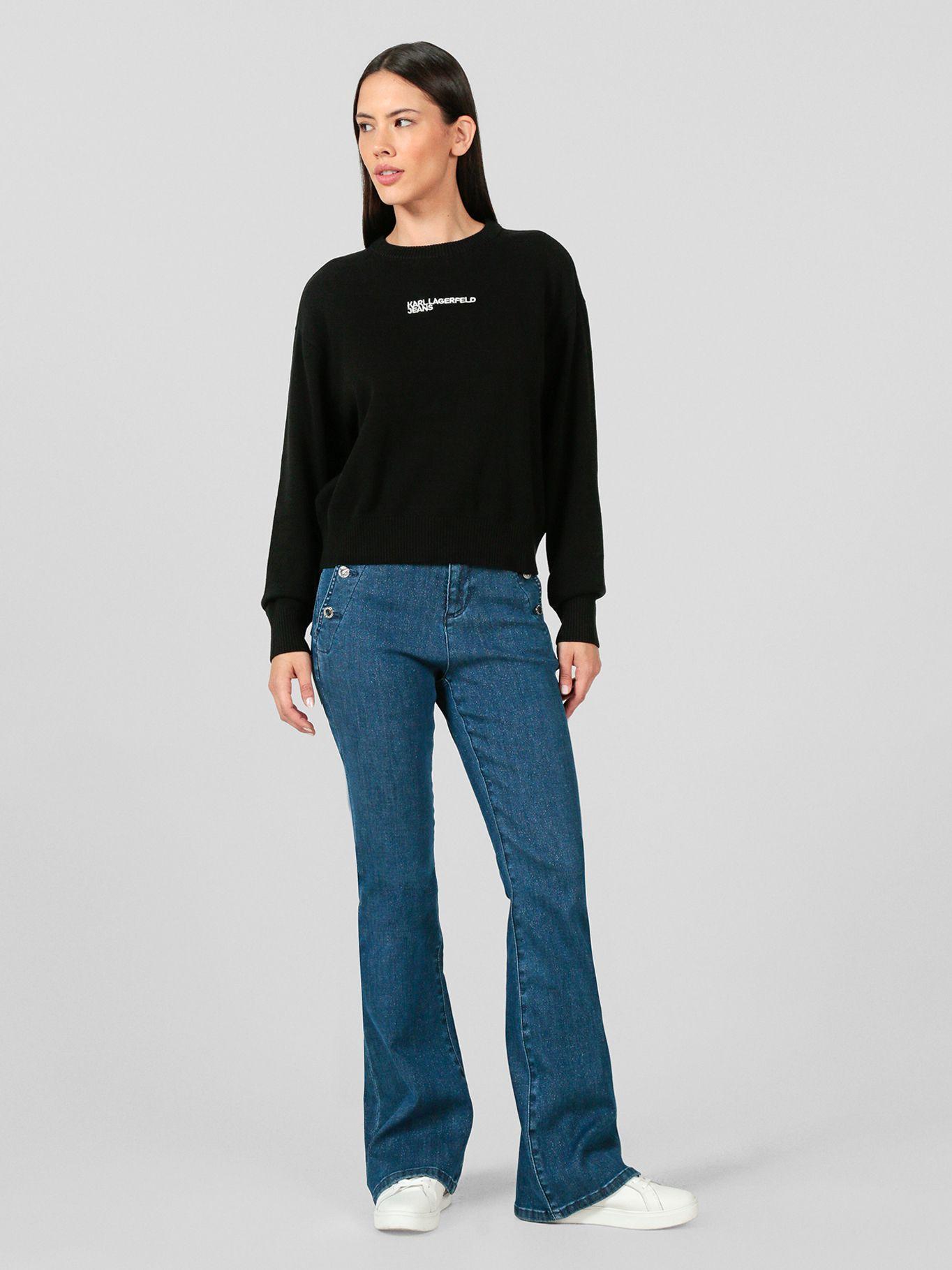 Sweater regular con logotipo Negro Karl Lagerfeld-1