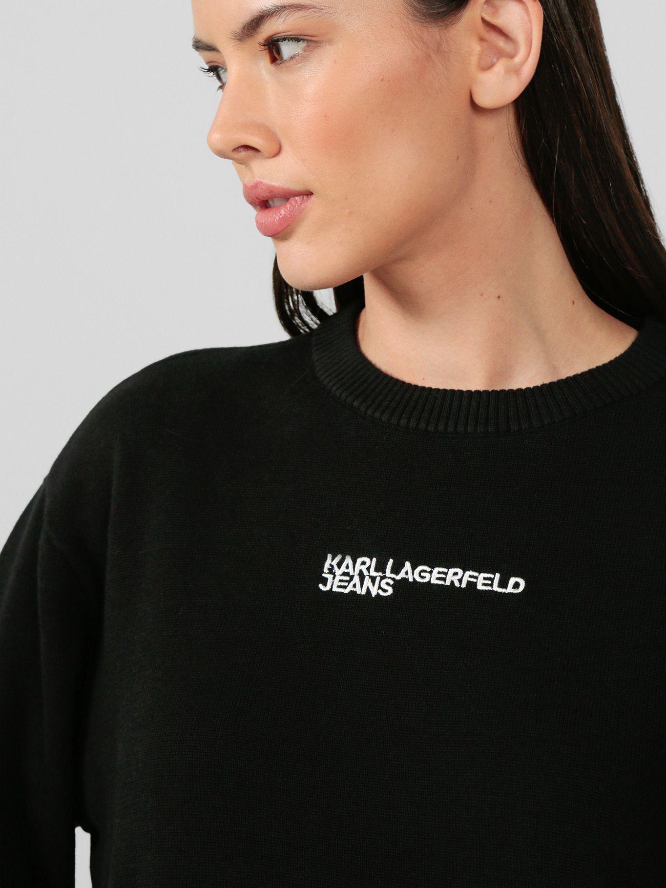 Sweater regular con logotipo Negro Karl Lagerfeld-4