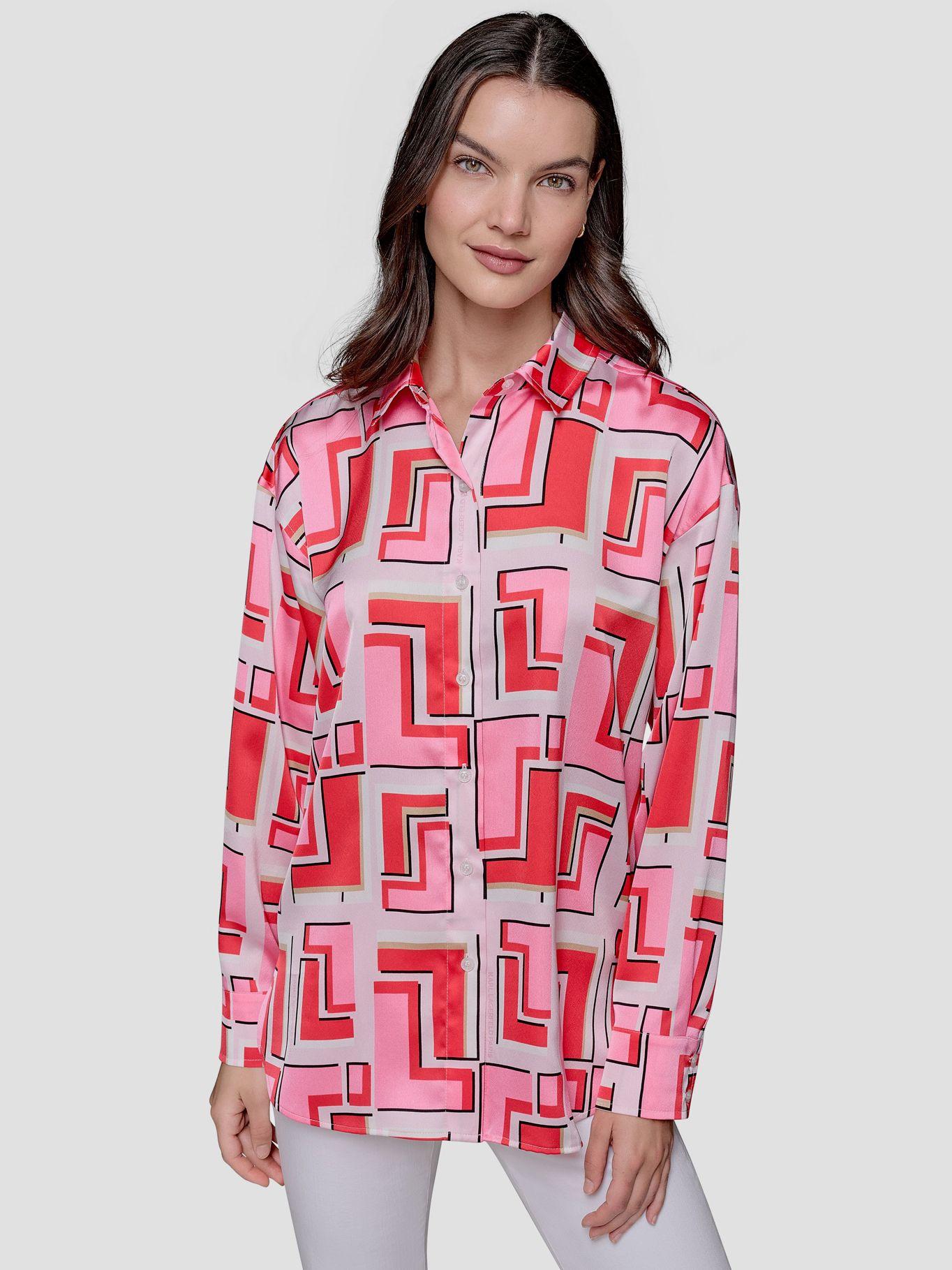 Camisa oversize con estampado Multicolor Karl Lagerfeld-0