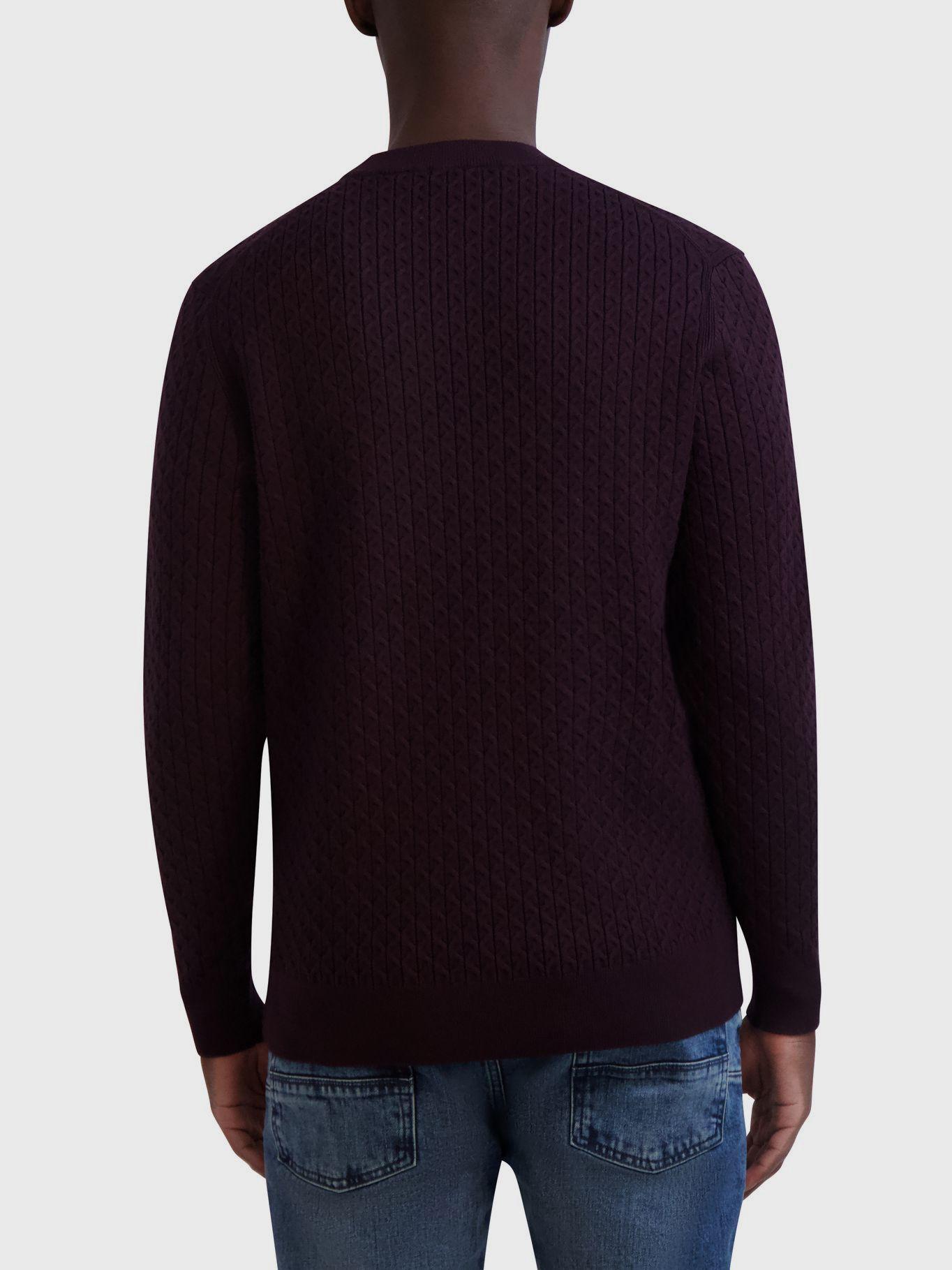 Sweater texturizado geométrico Burdeo-2