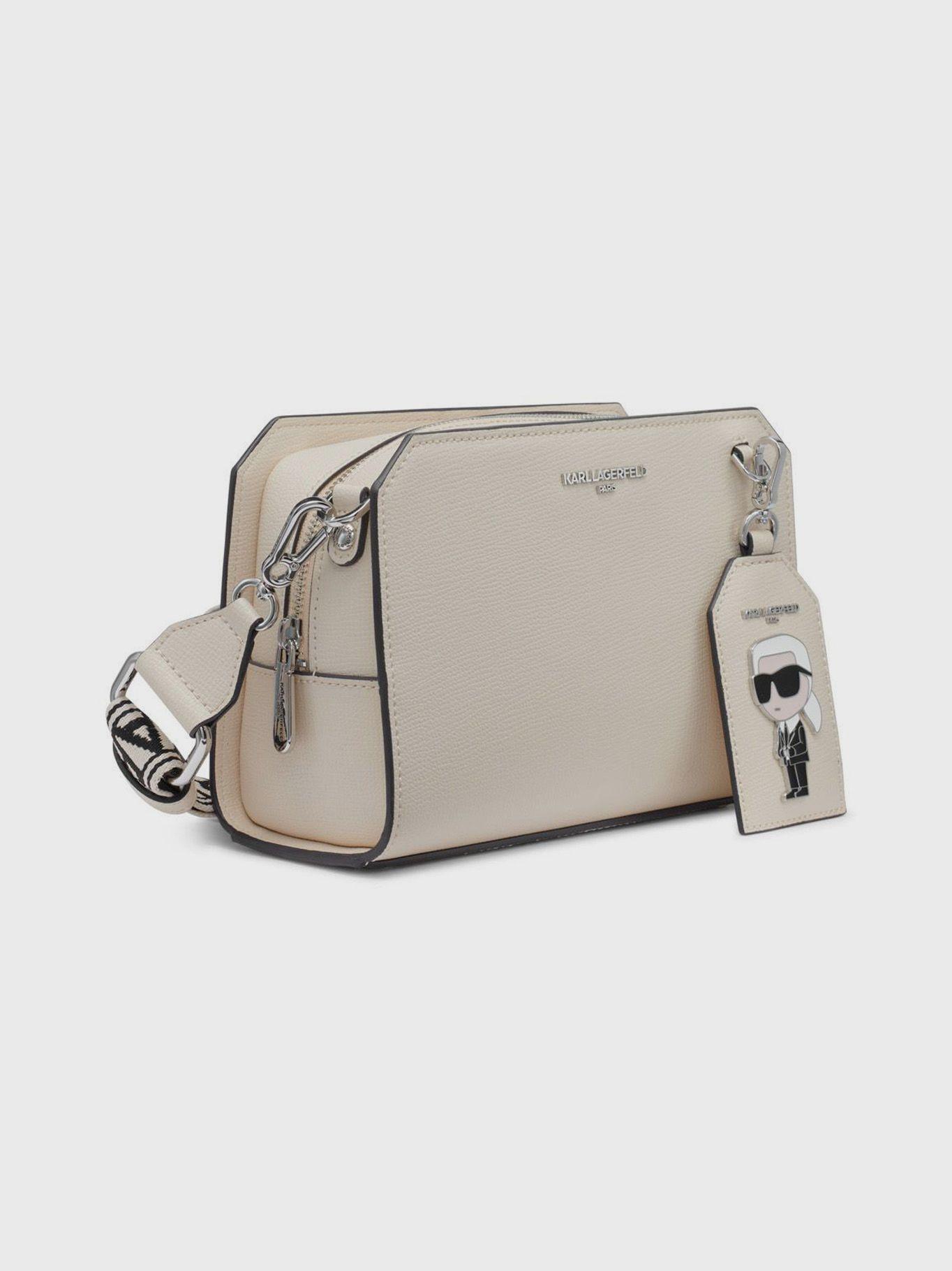 Cartera cruzada con llavero - Maybelle Beige-2