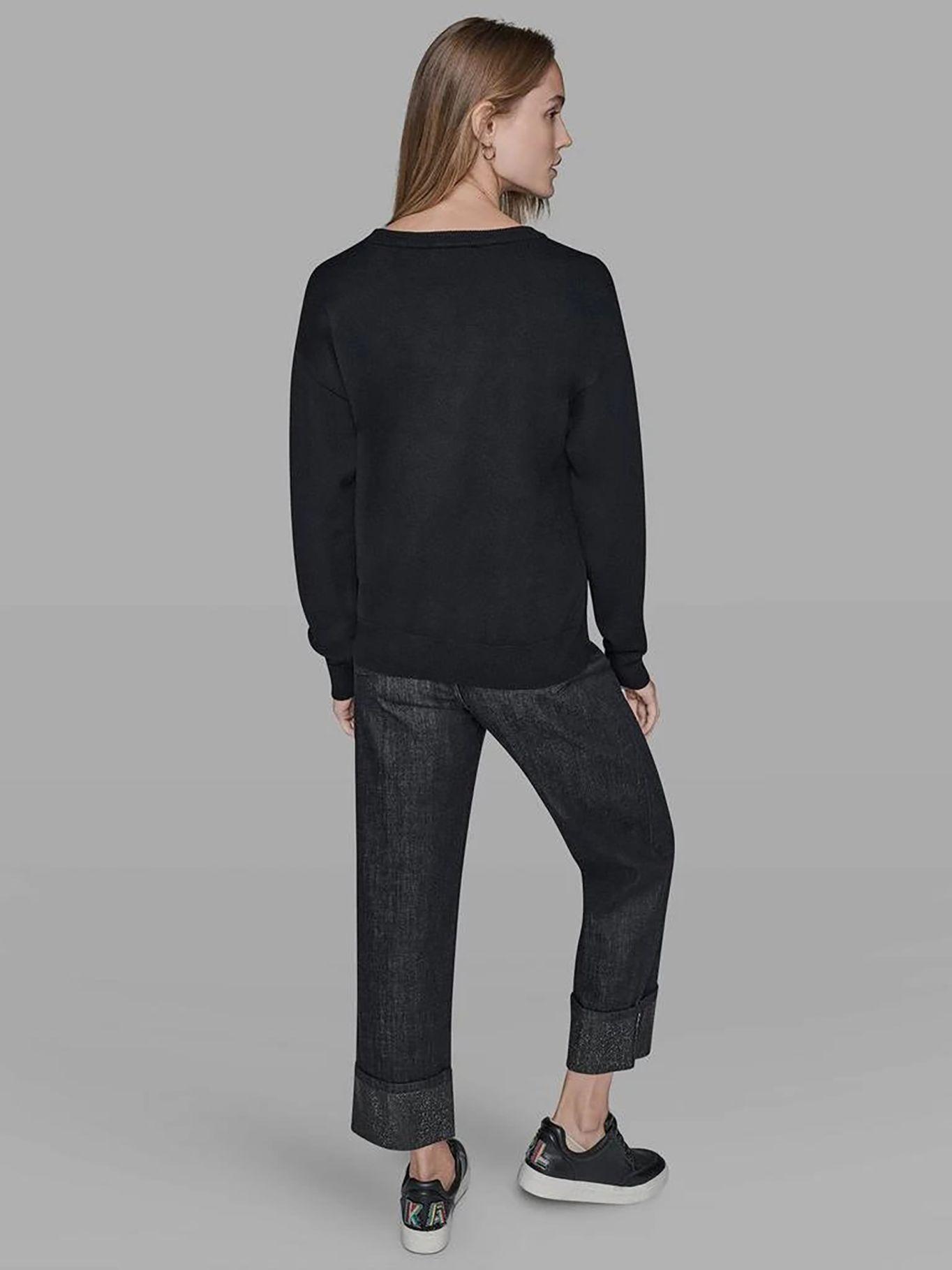 Sweater con motivo de Choupette con gafas Negro Karl-2