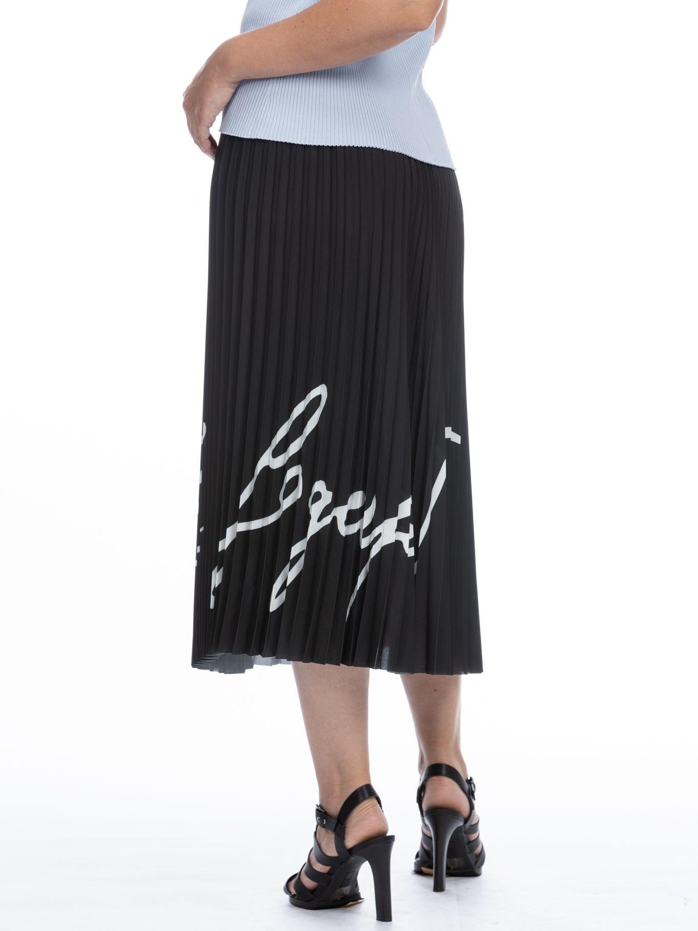 Falda plisada con logo Negro Karl Lagerfeld-5