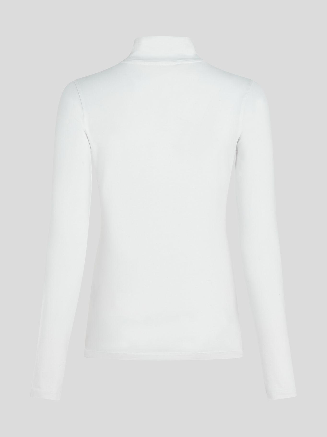 Polera cuello alto logo bordado Blanco Karl Lagerfeld-1