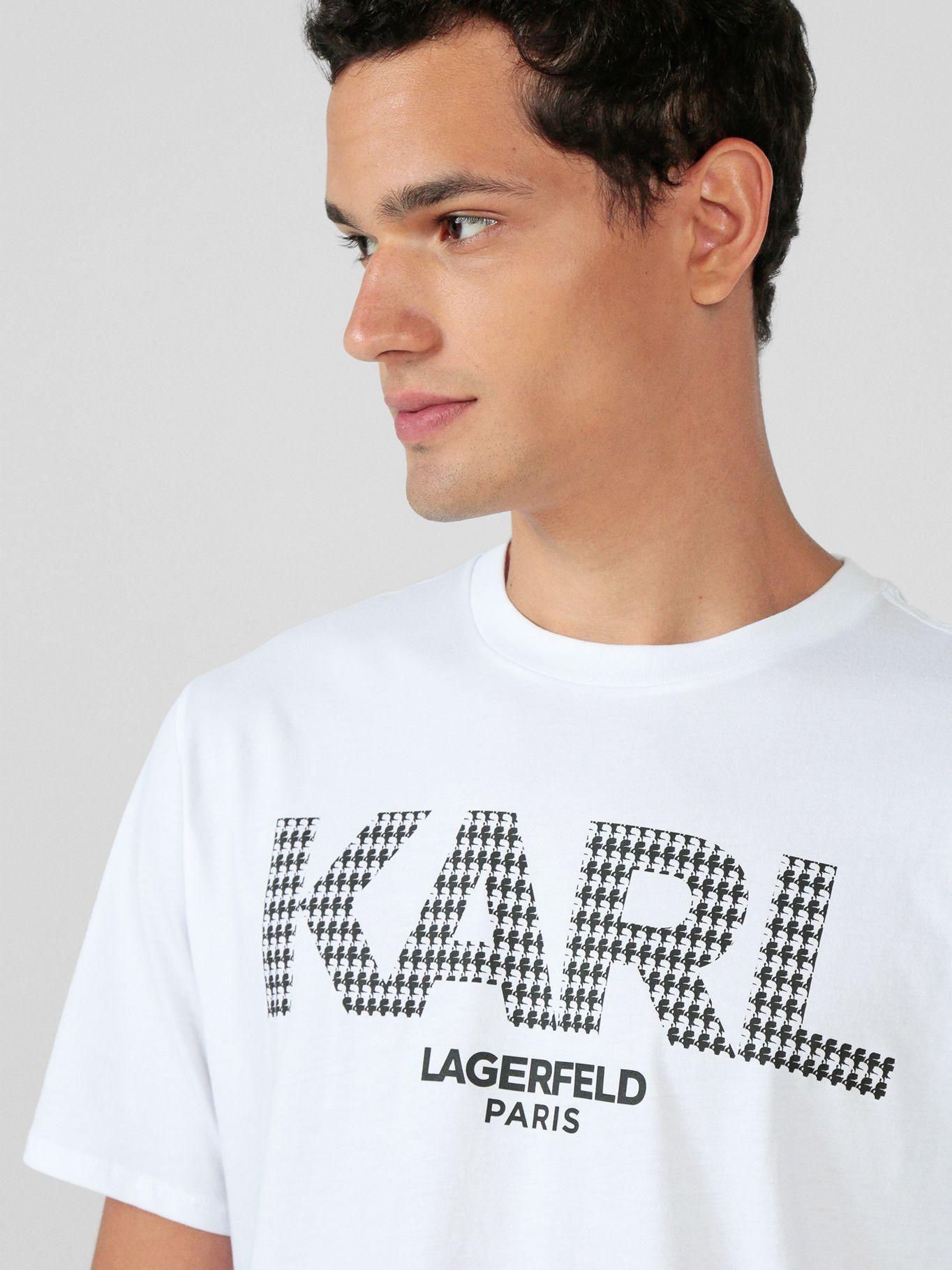 Polera con estampado color block Blanco Karl Lagerfeld-4