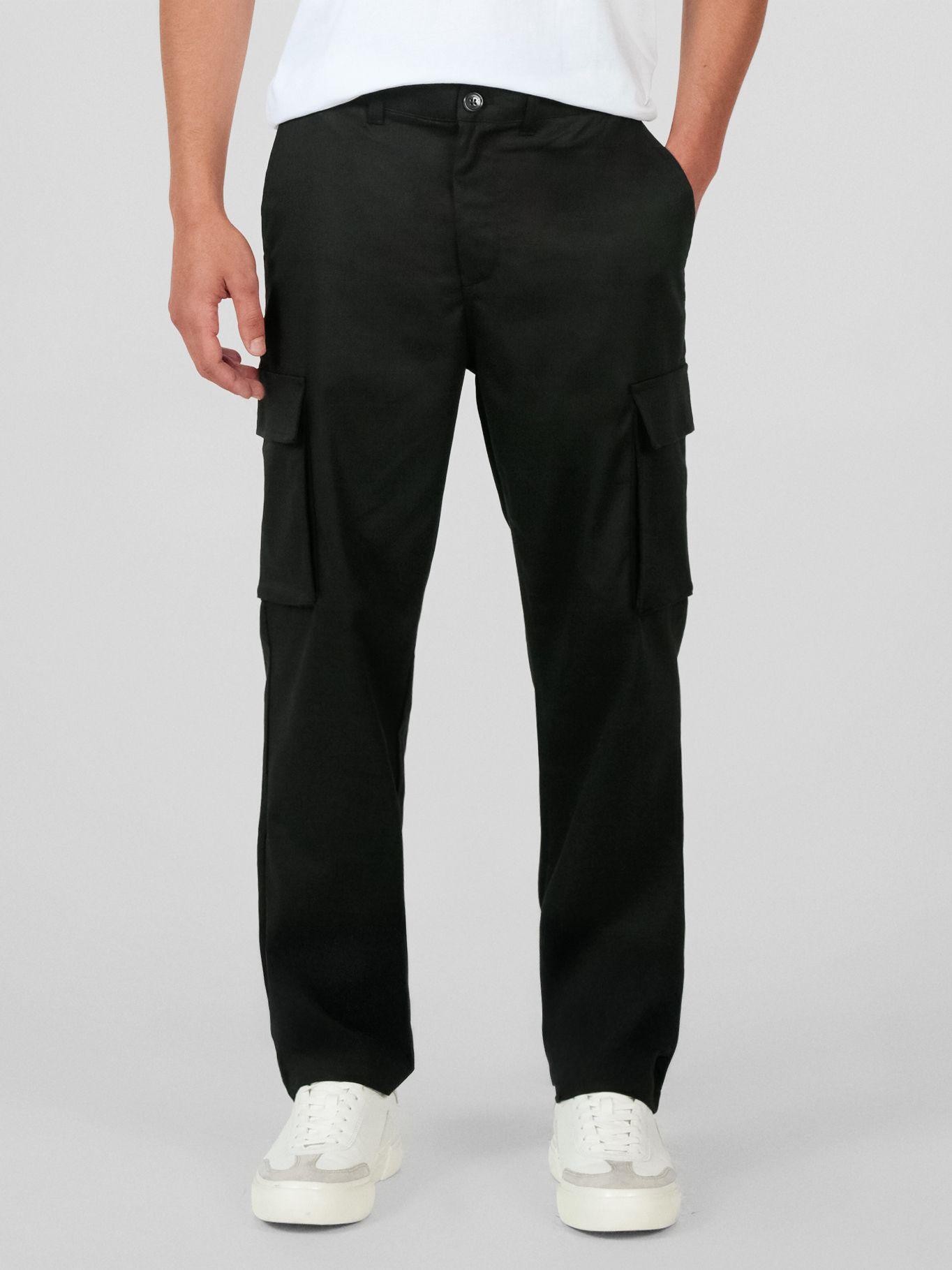 Pantalón cargo con tejido de sarga Negro Karl Lagerfeld-0