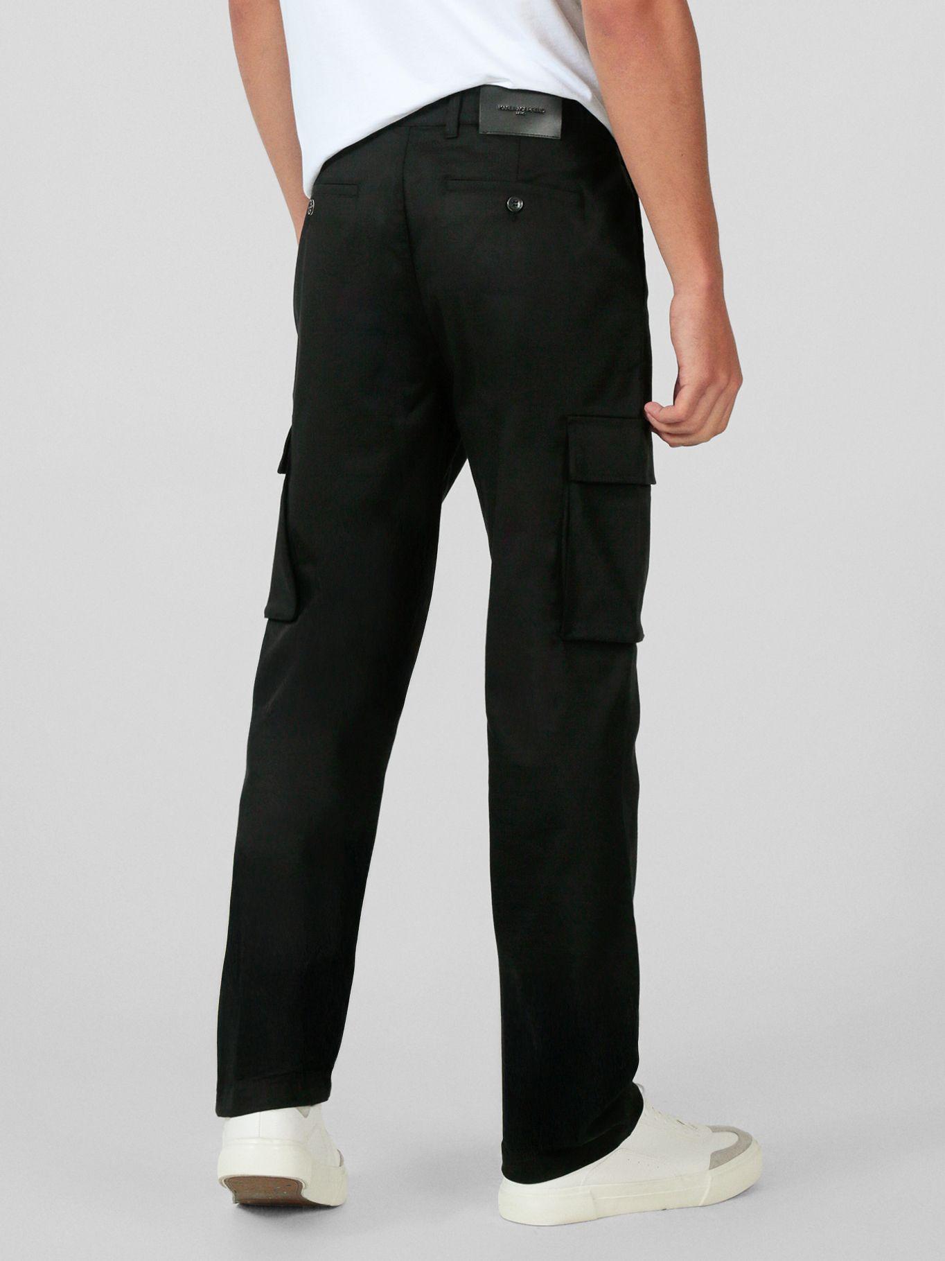Pantalón cargo con tejido de sarga Negro Karl Lagerfeld-2