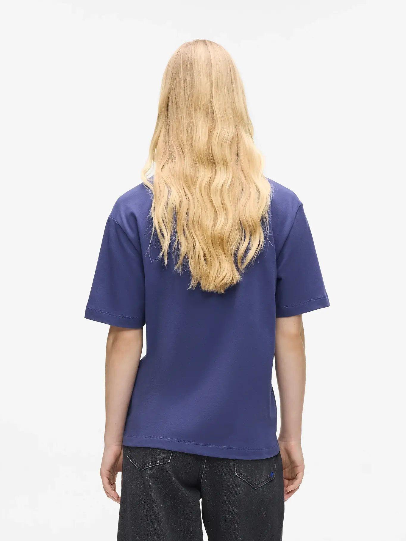 Polera regular con logo outline Morado Karl Lagerfeld-2