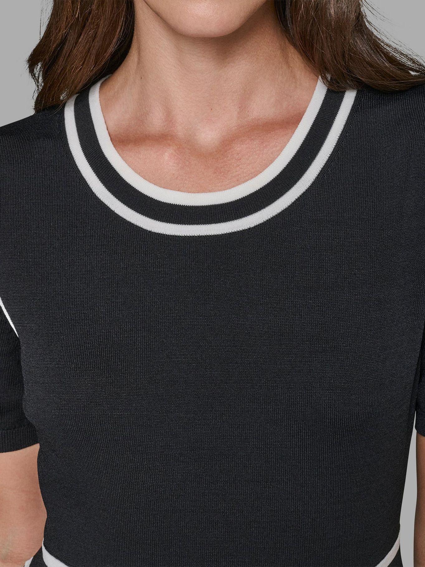 Vestido de punto con pliegues Negro Karl Lagerfeld-4