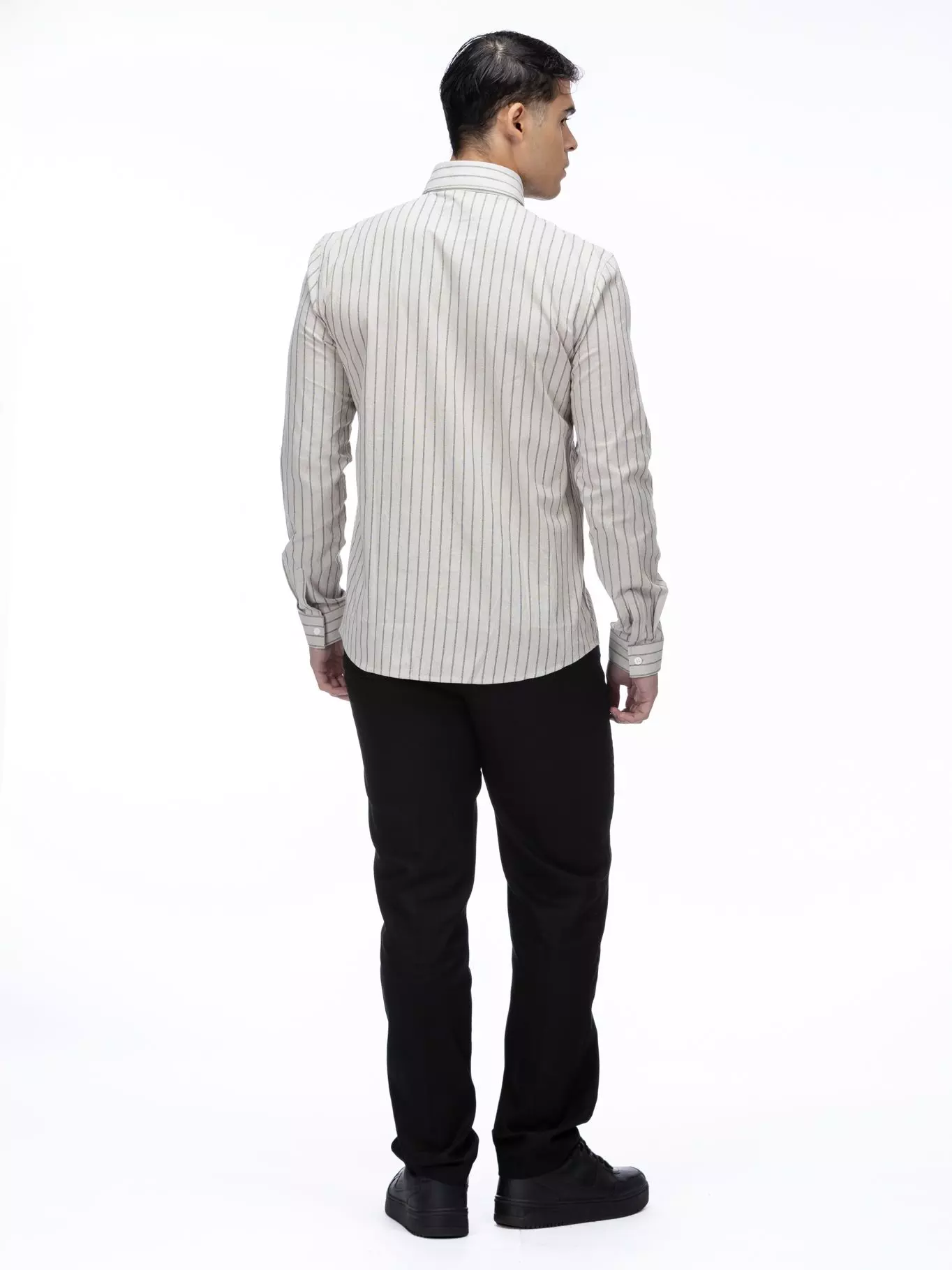 Camisa lino mezcla algodón Blanco Karl Lagerfeld-2