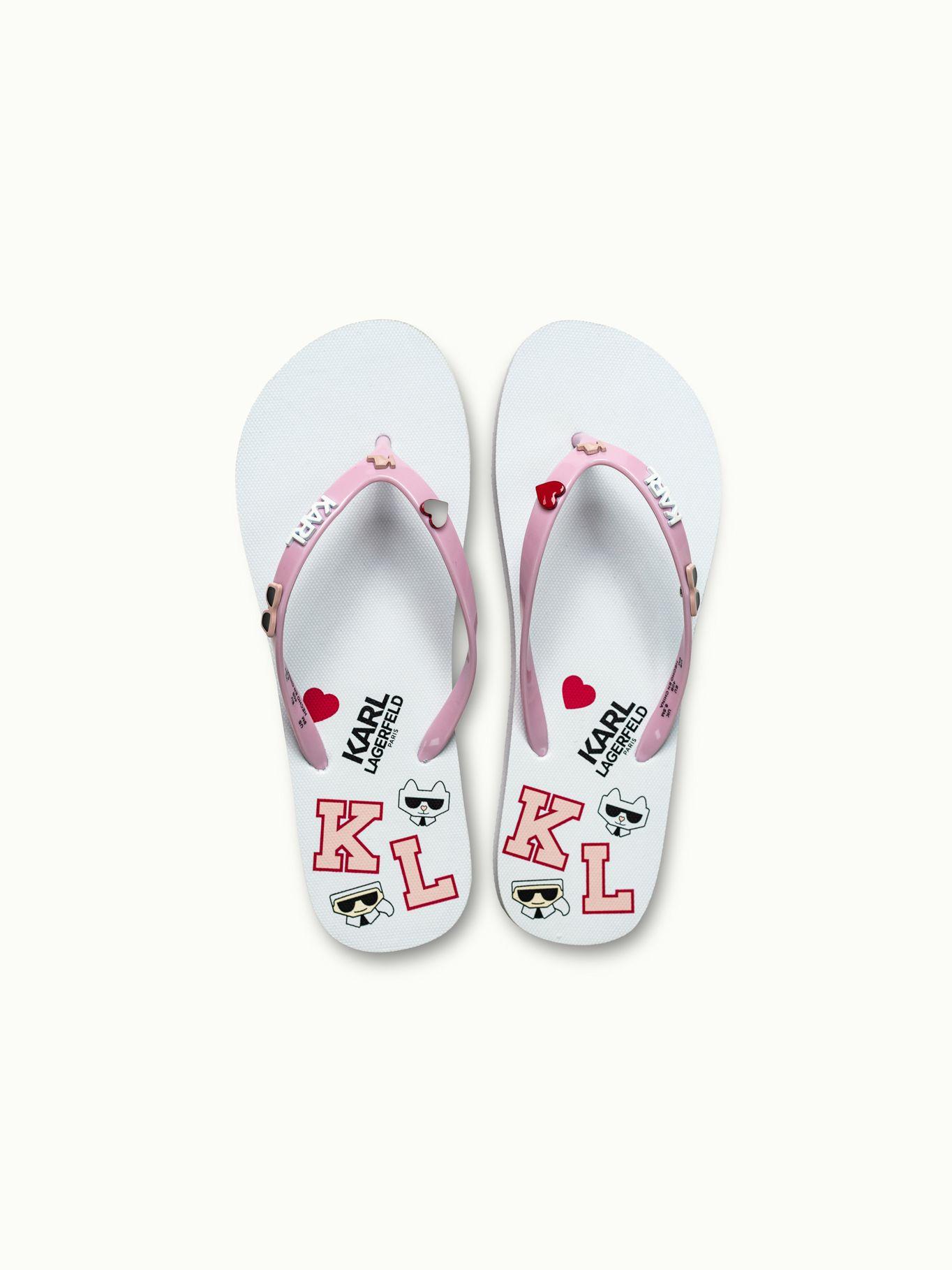 Sandalias thong Zamir decorativos Blanco Karl Lagerfeld-3