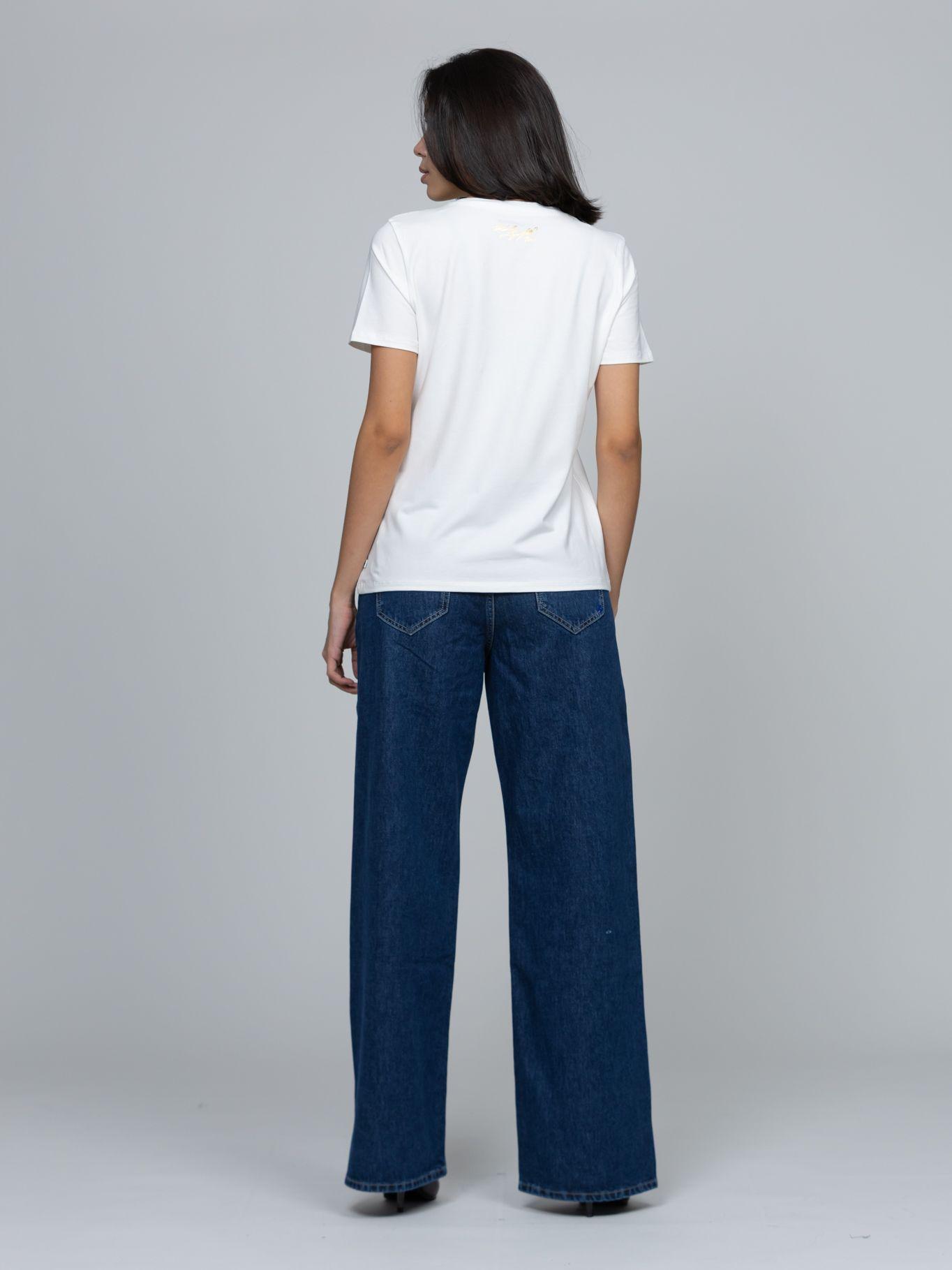 Polera con estampado gráfico de frames de Blanco-2