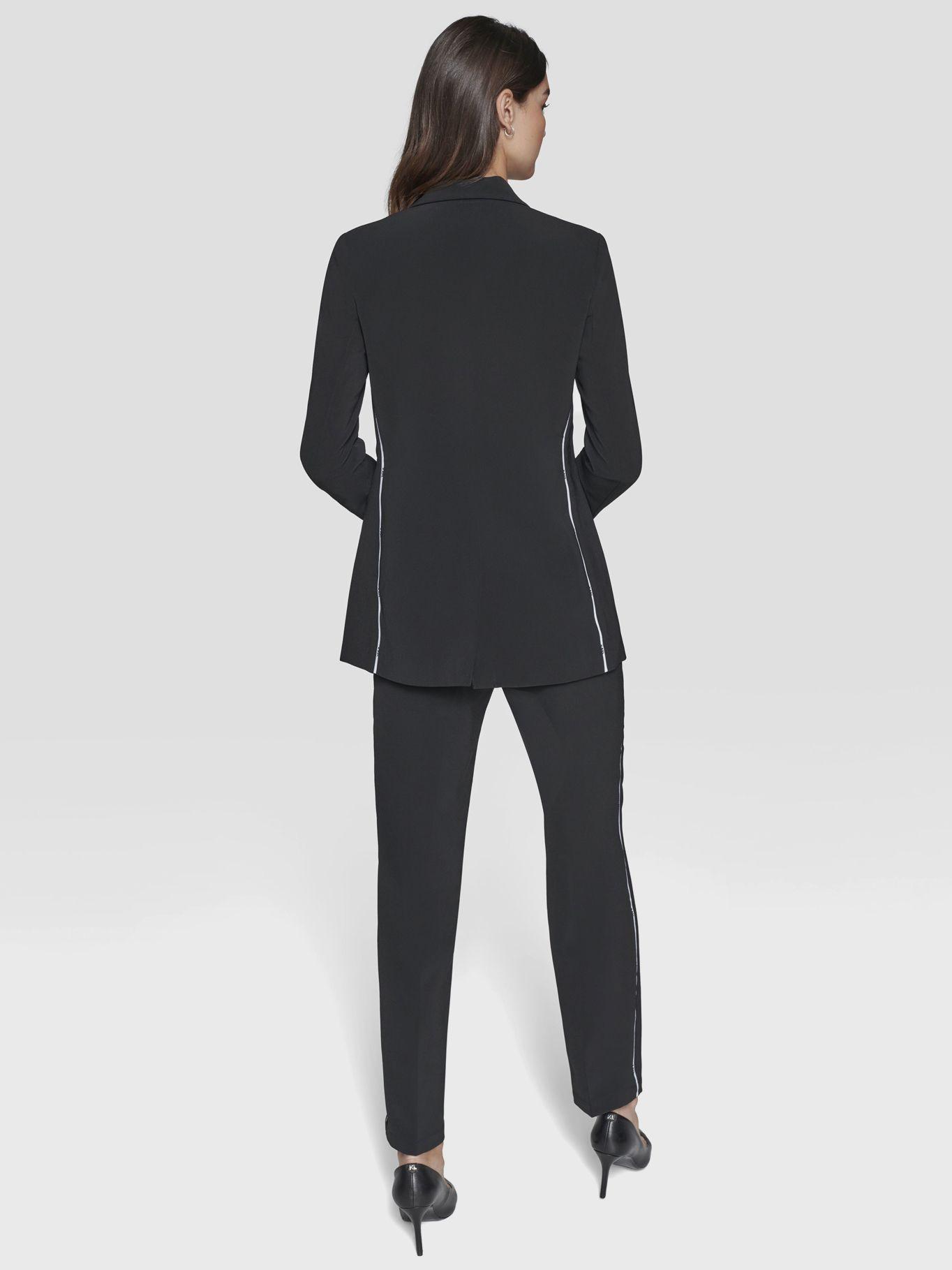 Blazer con ribetes en contraste-2