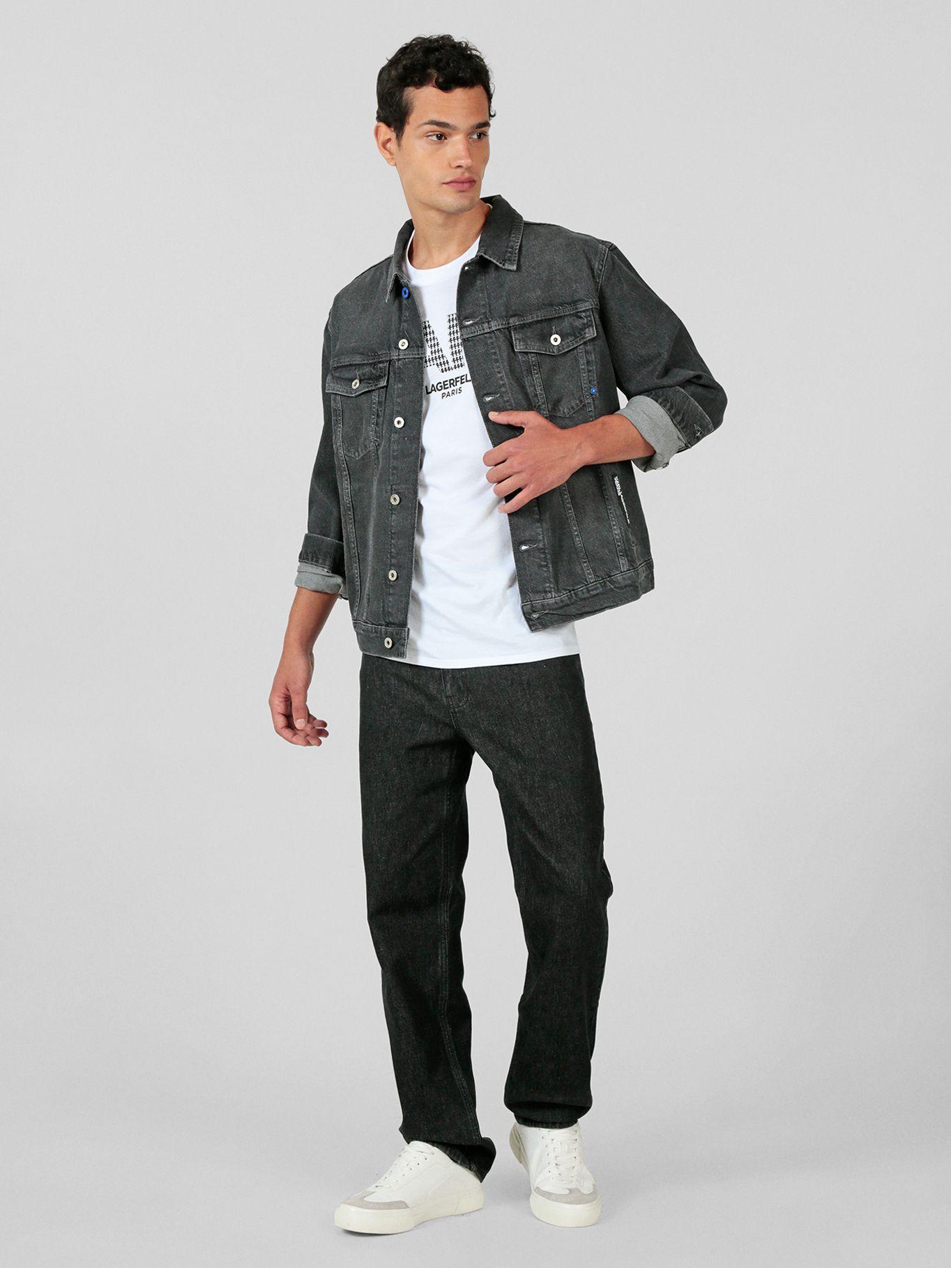 Chaqueta regular denim bolsillo Negro Karl Lagerfeld-1